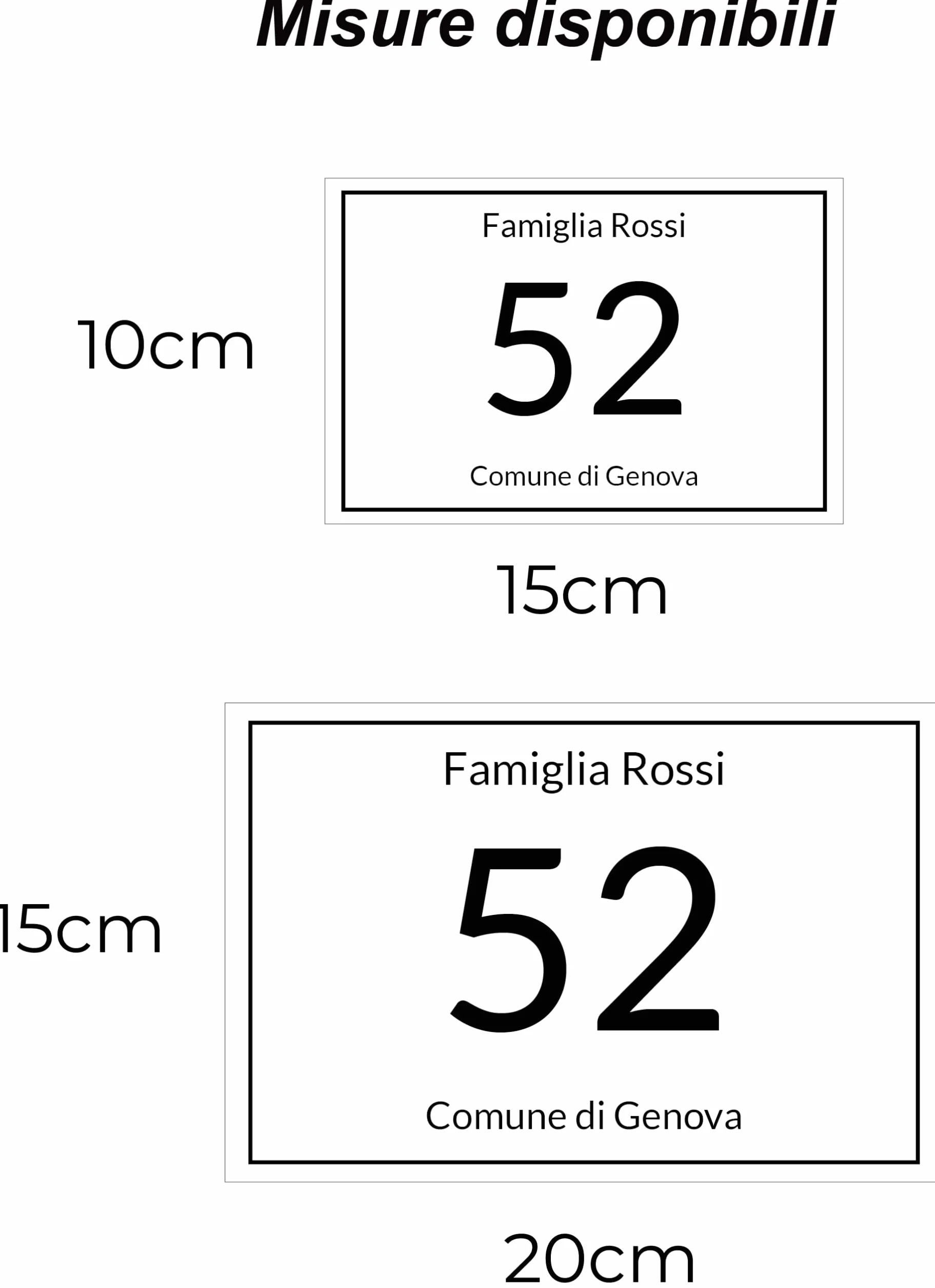Stileitaliano Numero Civico per Esterno Personalizzato Targa Casa con Nome famiglia Numero Via Comune Resistente alla Pioggia e Sole regolamentare