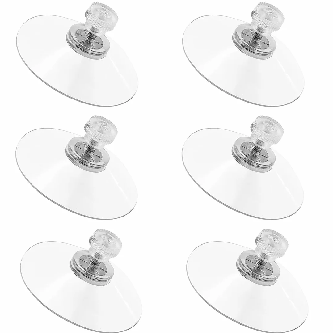 Ventosa,6Pcs 40mm con Dado M4 Ventose Plastica per Vetro in Bagno Cucina Ganci con Ventosa Trasparente per Parasole Auto e Appendere Piccoli Oggetti