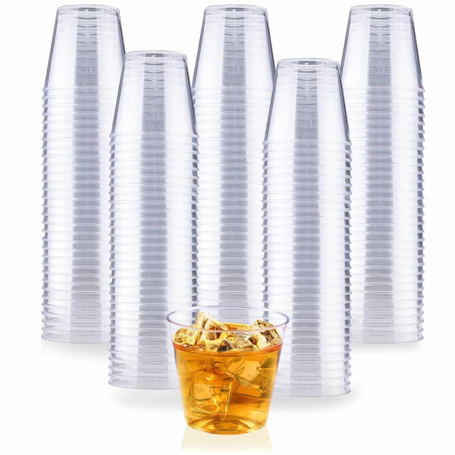 Bicchieri Plastica Trasparente 30ml 200 Pezzi Riutilizzabili per Liquore Shot Feste