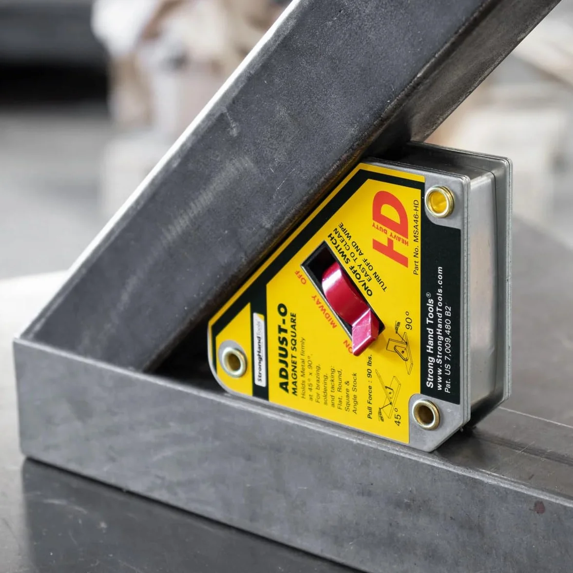Utensili manuali forti - Str-7089, Heavy Duty, Adjust-O magnete quadrato, interruttori on/off, forza di trazione: 72,6 kg, 6 "x 5-1/8" x 1-3/8", MSA48-HD
