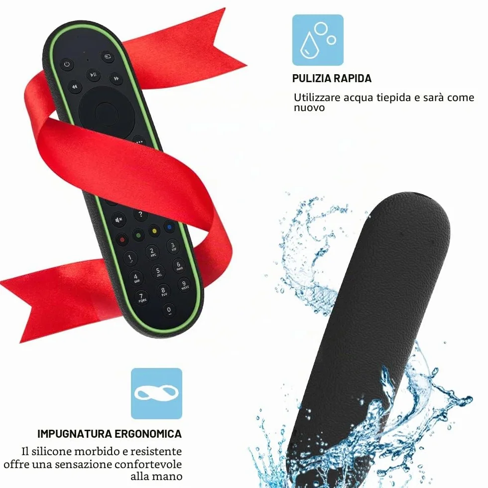 Cover Telecomando Compatibile con Sky Q EC201/EC202/EC302/SKY135 Vocale Telecomando,Guscio per Sky Q Voice Remote, Custodia protettiva in silicone per Telecomando Sky Q
