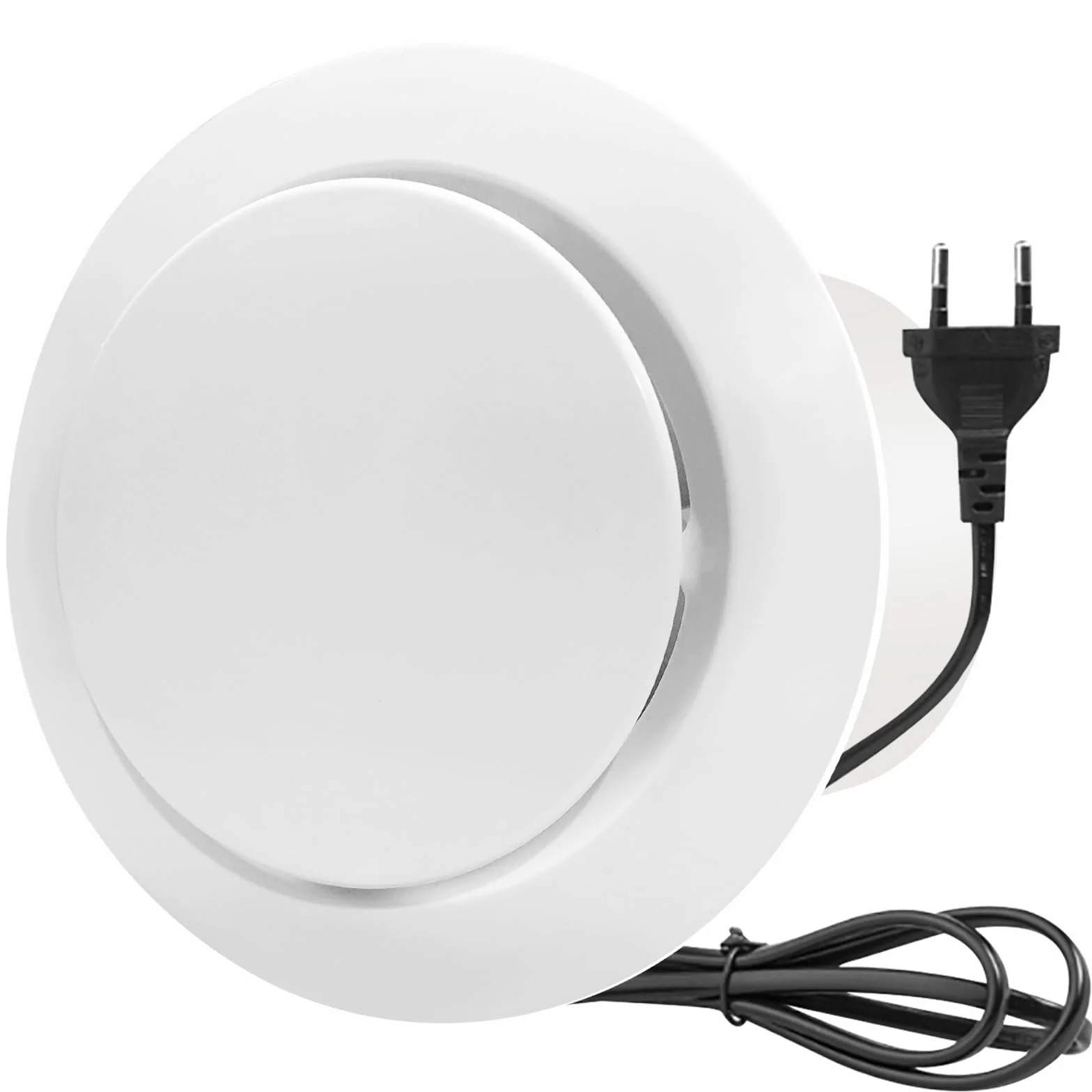 Ventilatore bagno 100 mm, Silenzioso Aspiratore bagno, Estrattore aria 130m³/h, Per Bagno,Wc,Cucina,Garage, Ventola aspirazione Vortice Basso Consumo Energetico Con Valvola di Ritegno (4 inch)