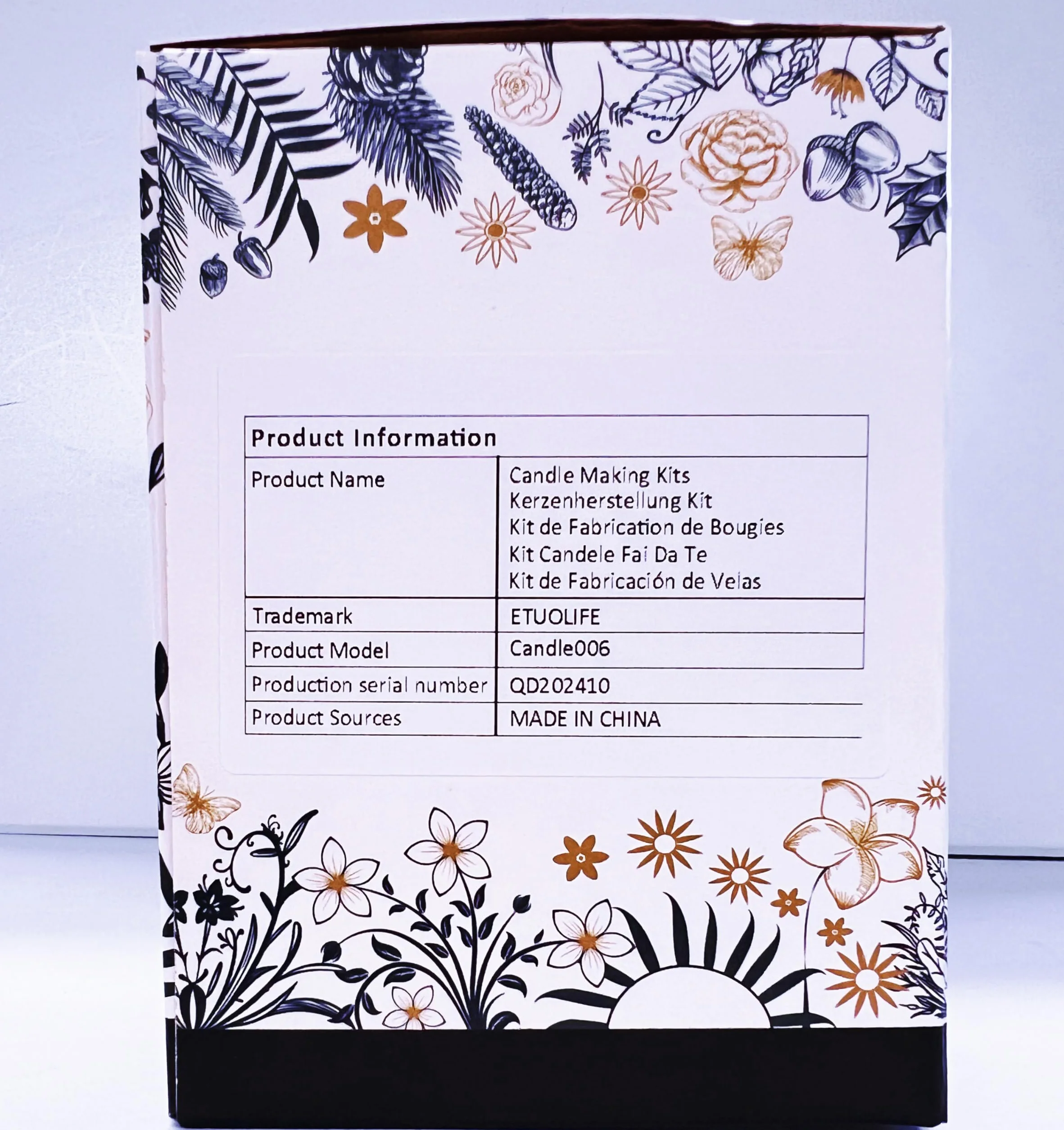 ETUOLIFE Kit Candele Fai Da Te,Kit per Fabbricazione Candele DIY Adatto per Principianti ad Esperti con Cera di Soia,Pentola per Versare,Carta Magica,Stoppini e di Più-Completo K it per Fare Candele