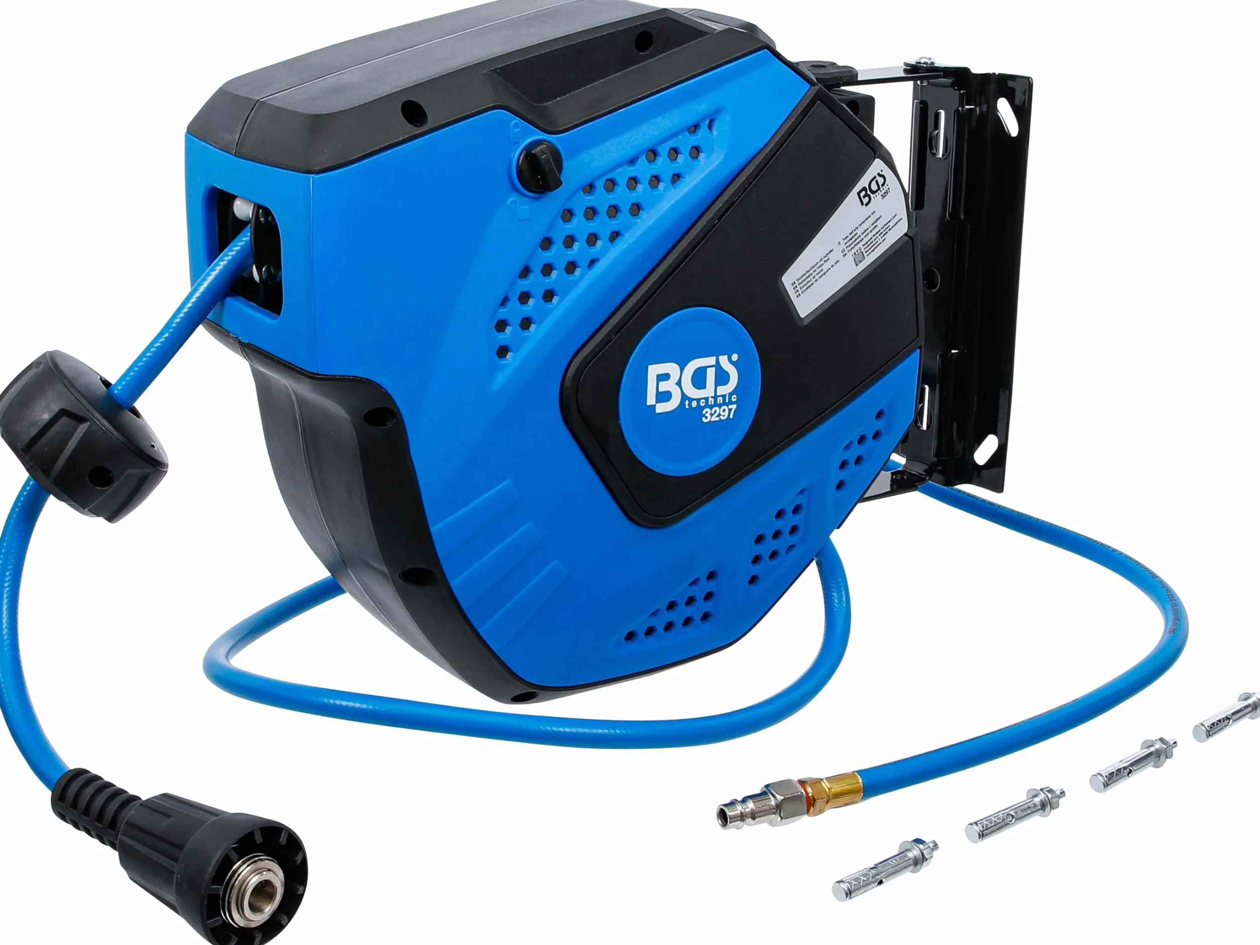 BGS 3297 Tubo dell'aria compressa con avvolgitubo automatico 10 m