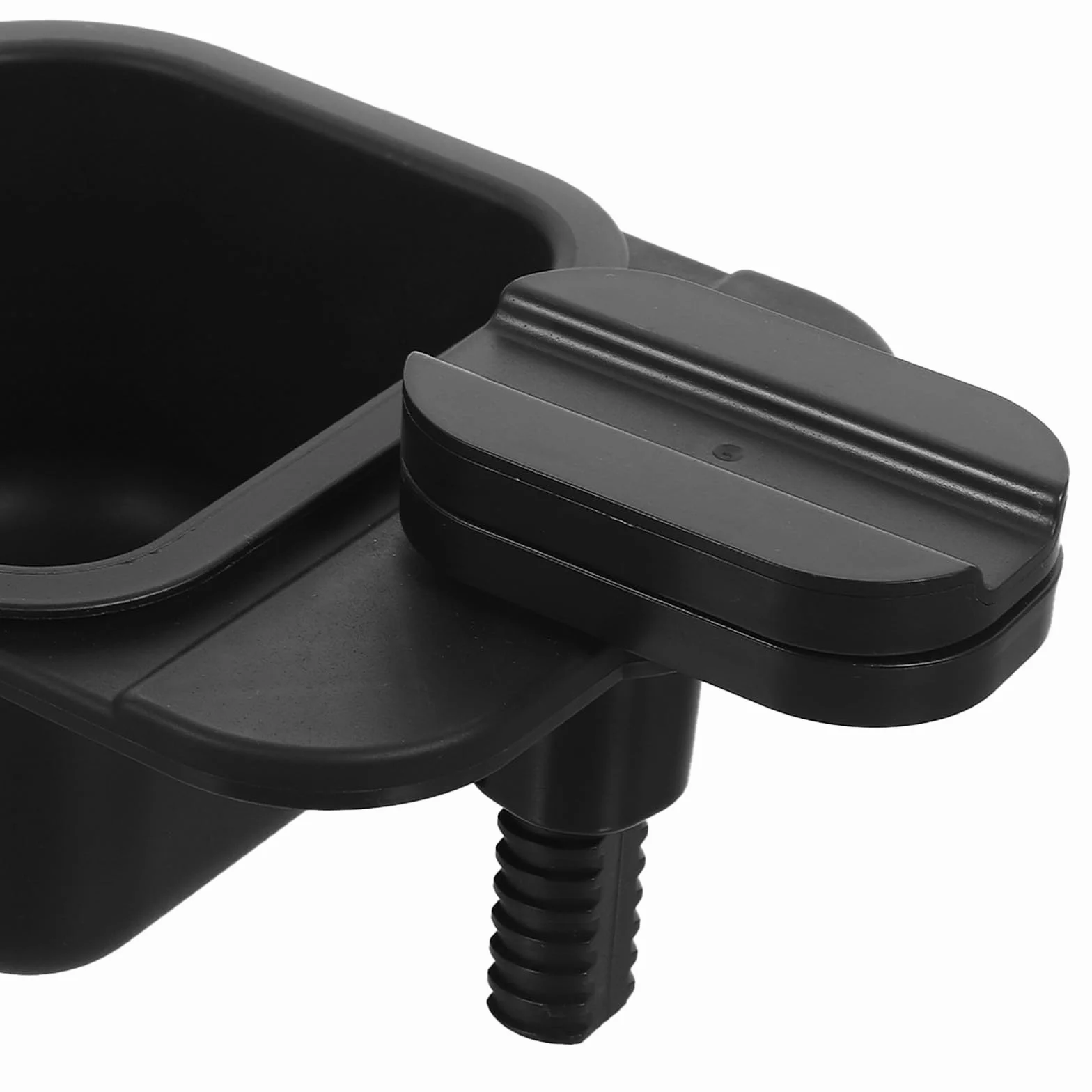 CALLARON Cestino Spazzatura da Tavolo Rotante in Abs Nero Design Semplice e Morsetto Versatile per Cucina e Ufficio, Contenitore Compatto per Rifiuti Domestici