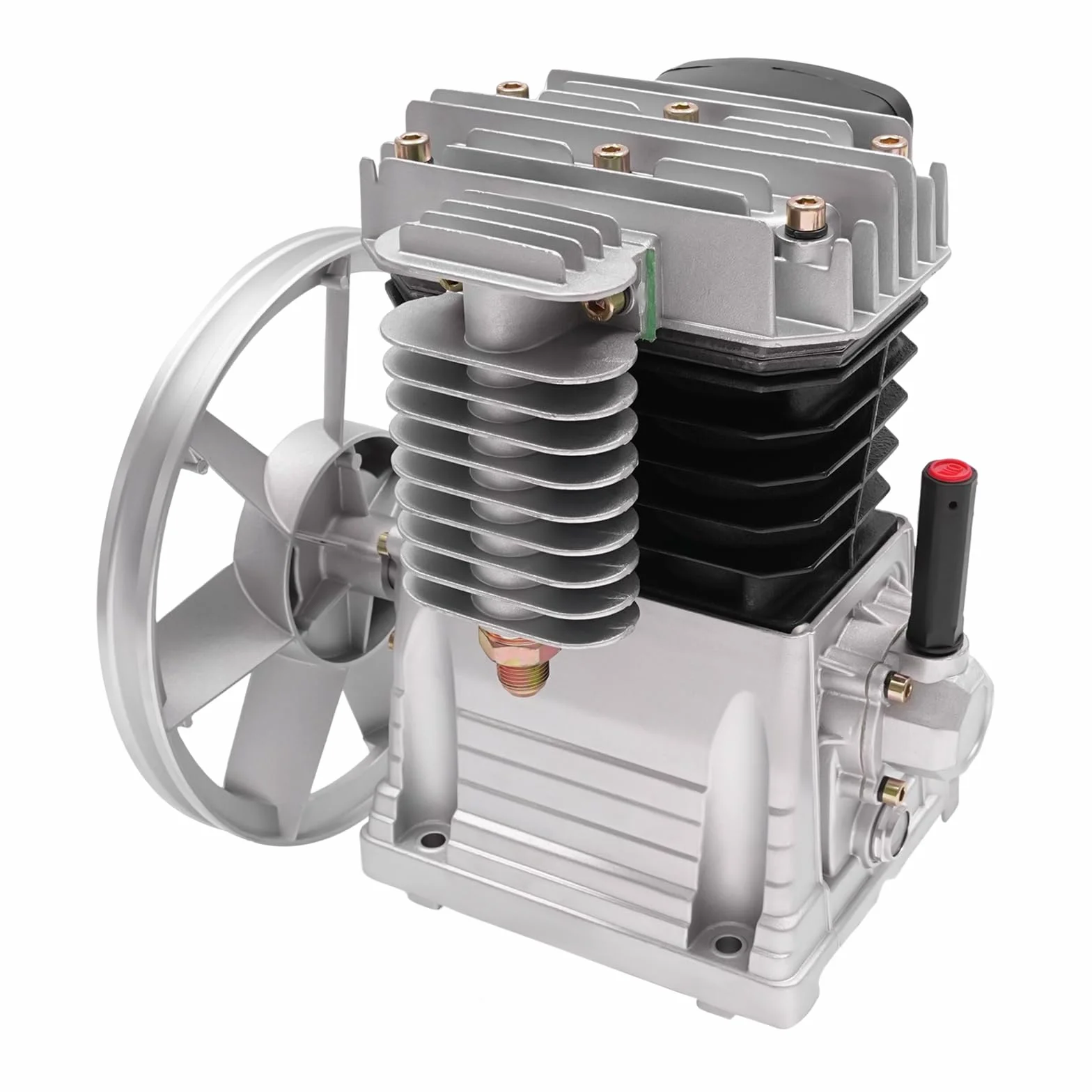 Compressore d'aria da 10 bar, 3 HP, testa della pompa, compressore a pistone con puleggia a 2 cilindri, 2065-420L, a basso rumore, 960 giri/min, cilindro, pistone, stile compressore d'aria, testa