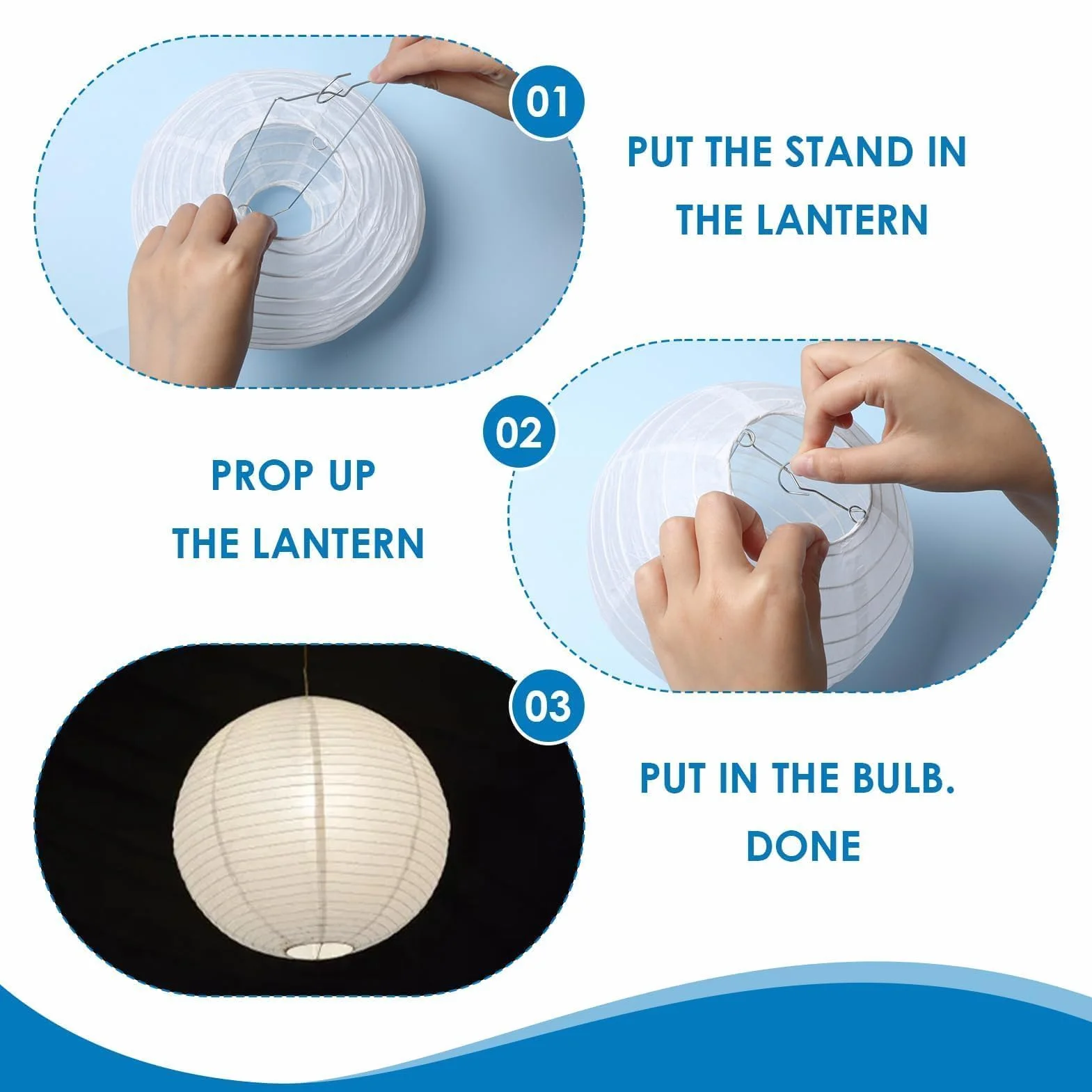 2 Pezzi Lanterne Cinesi 20cm Lanterna di Carta Rotonde Bianche per Decorazione Feste Matrimoni