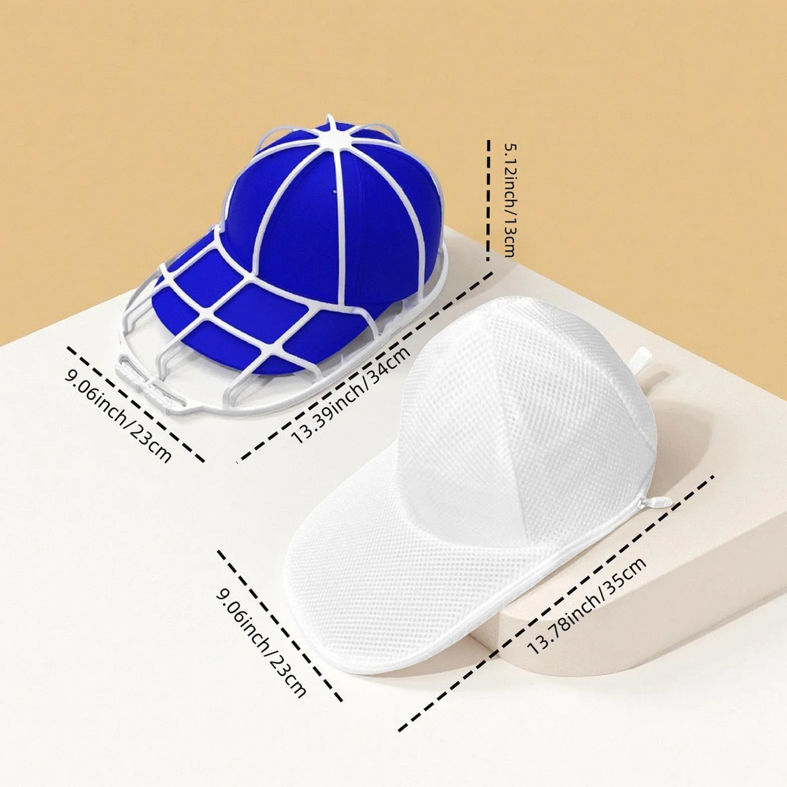 Protezione per cappellino per lavatrice – Supporto portaoggetti per copricapo | Gabbia di lavaggio per cappellino da baseball