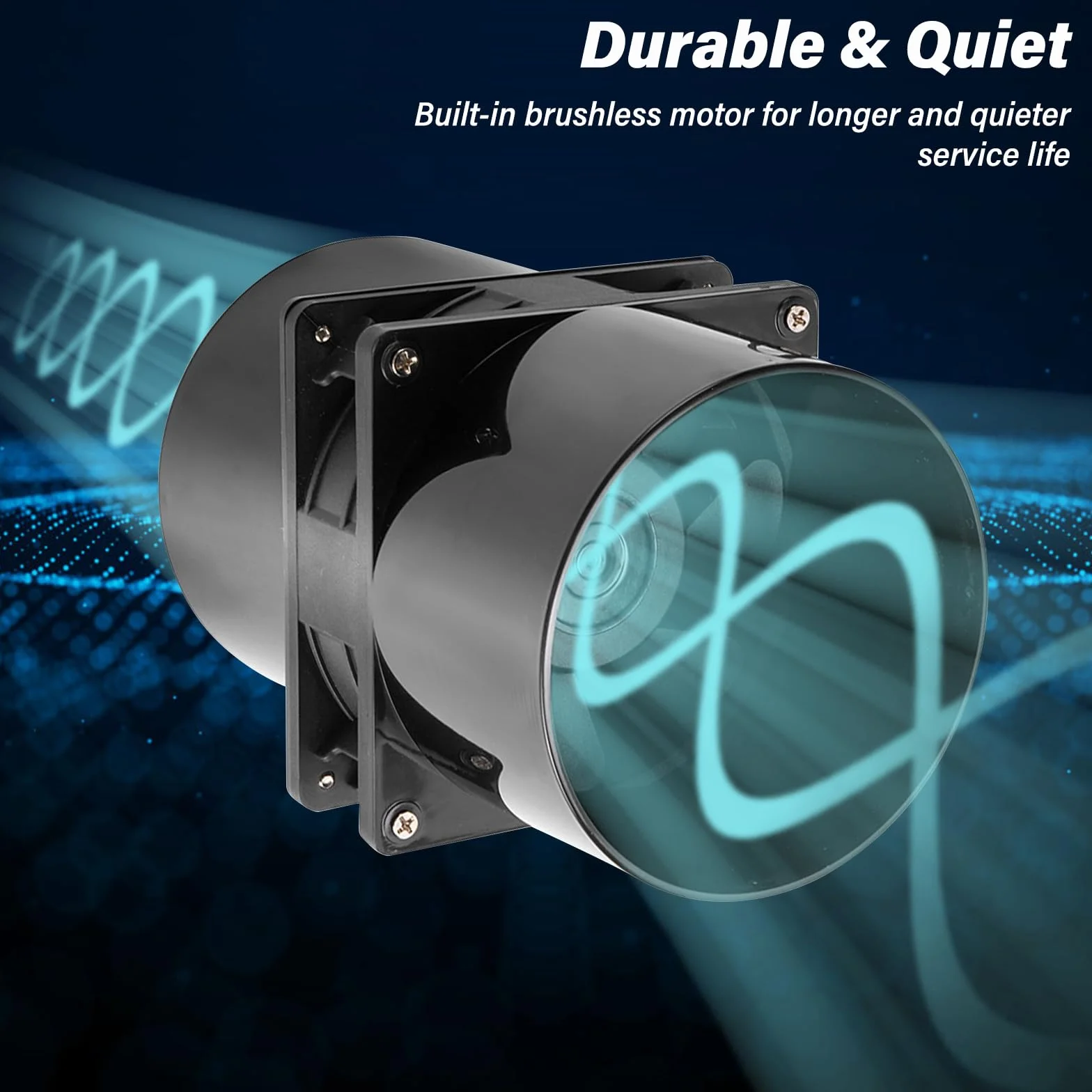 GOMETY Ventilatore tubolare da 100 mm, DC12 V, ventola assiale, 100 mm, con regolatore di velocità, ventola per tubi da 100 mm, rete silenziosa, adattatore per canale per serra, tenda da giardino