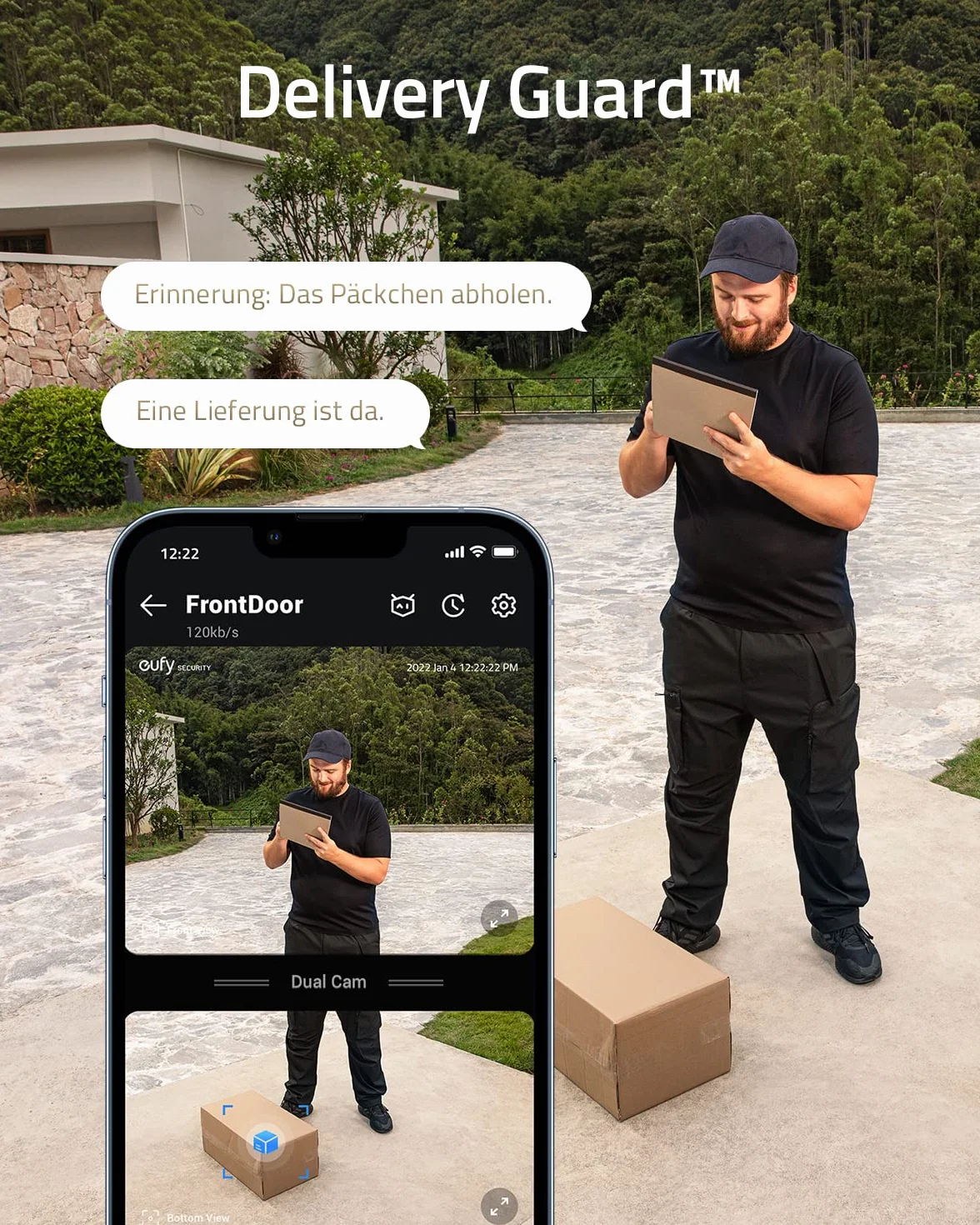 eufy Security Componente aggiuntivo Video Doorbell S330, telecamera di sicurezza 2K HD con rilevamento doppio