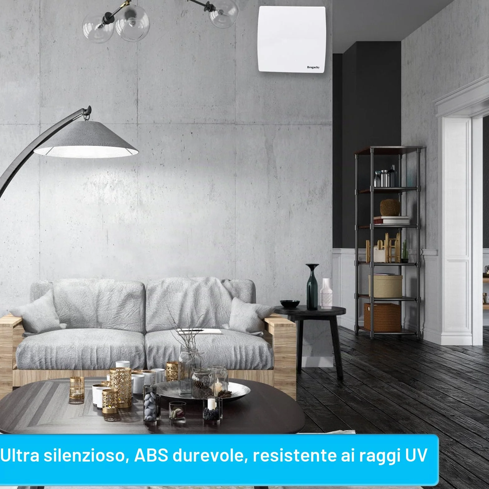 Aygrochy Ventola Aspirazione 100mm con sensore di umidità e timer, Estrattore Aria Silenzioso per Bagno e Cucina