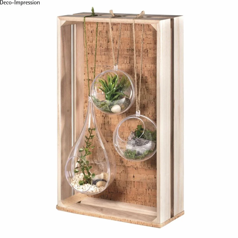 Rayher Cassetta Frutta Decoro In Legno, Scatola Portaoggetti, 35.5 x 20.3 x 8.4 cm, Legno di Pioppo Liscio, con Ganci per Appendere