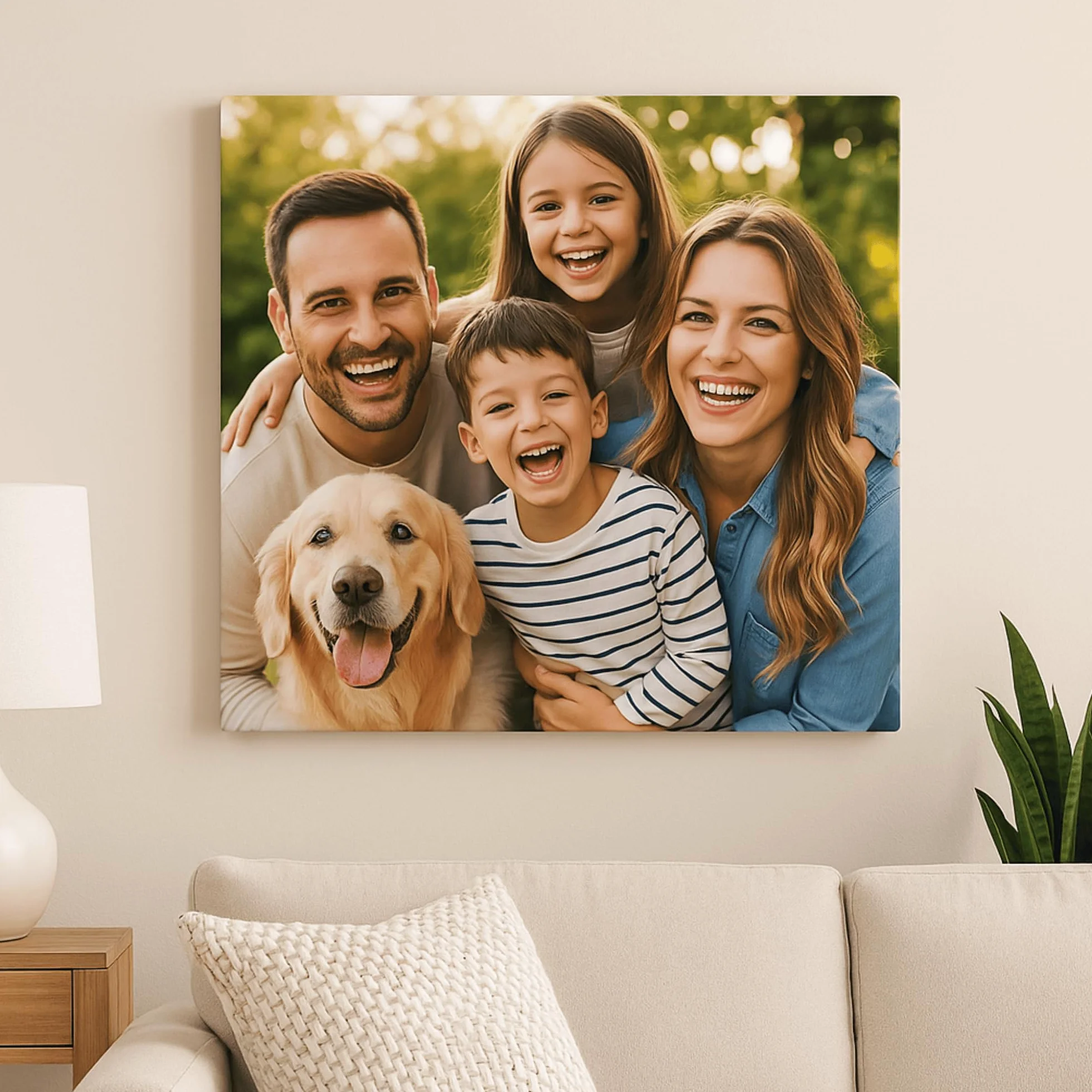 Quadro Personalizzato su Tela 100% Made in Italy con Foto HD - Telaio in Legno Incluso - Stampa Tela Personalizzabile 20x20 cm