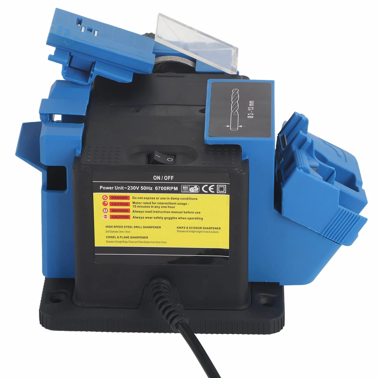 Affilatrice per Punte Trapano, Affilatrice multi-attività 65W Macchina per Affilare Taglierine Elettriche Ad Alta Resistenza 15 a 50 per Molatura, Utensili Rotanti