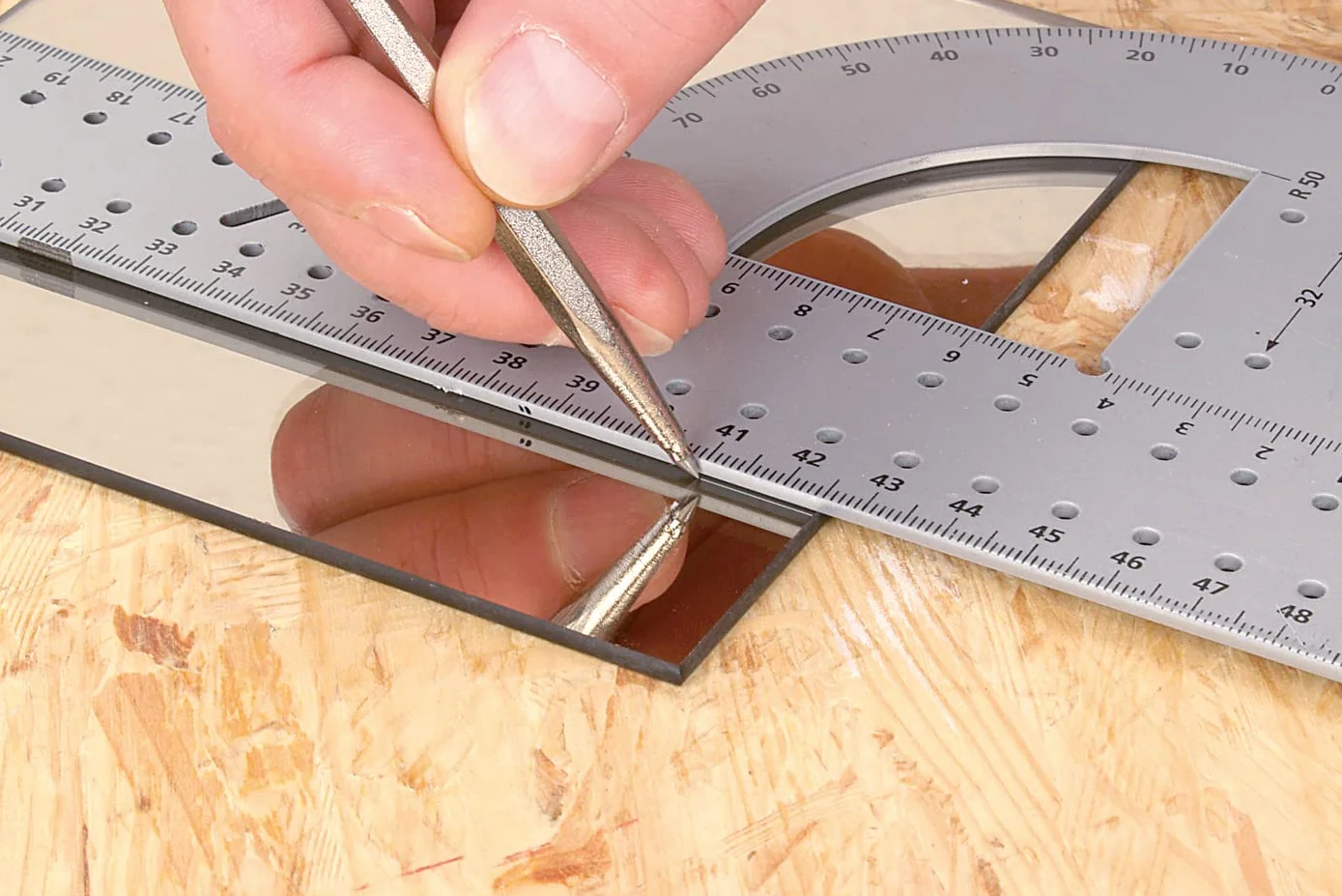 wolfcraft Punta per tracciare I 7985010 I Per tracciare linee e forme su pezzi in metallo