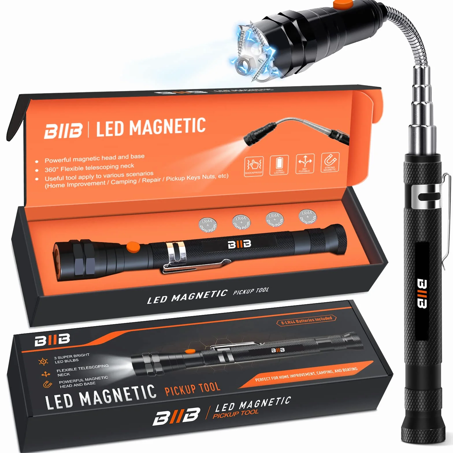 Regalo Uomo, BIIB Telescopica Spazzatrici Magnetiche Gadget Utili, Idee Compleanno, Natale, Anniversario, San Valentino per Lui/Lei, Festa del Papà
