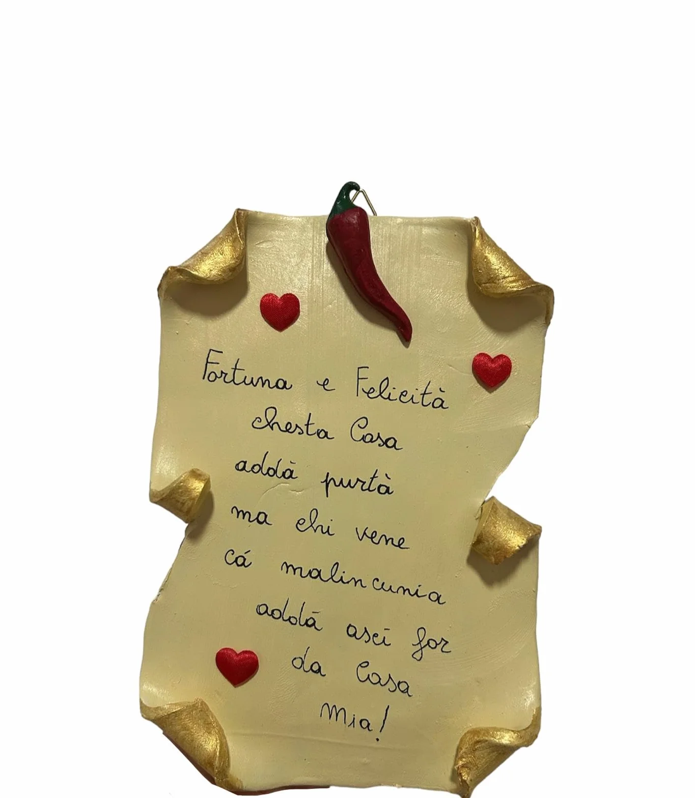 Pergamene da appendere Personalizzabili in Ceramica Fatte a Mano Made in Italy (Pergamena 1)