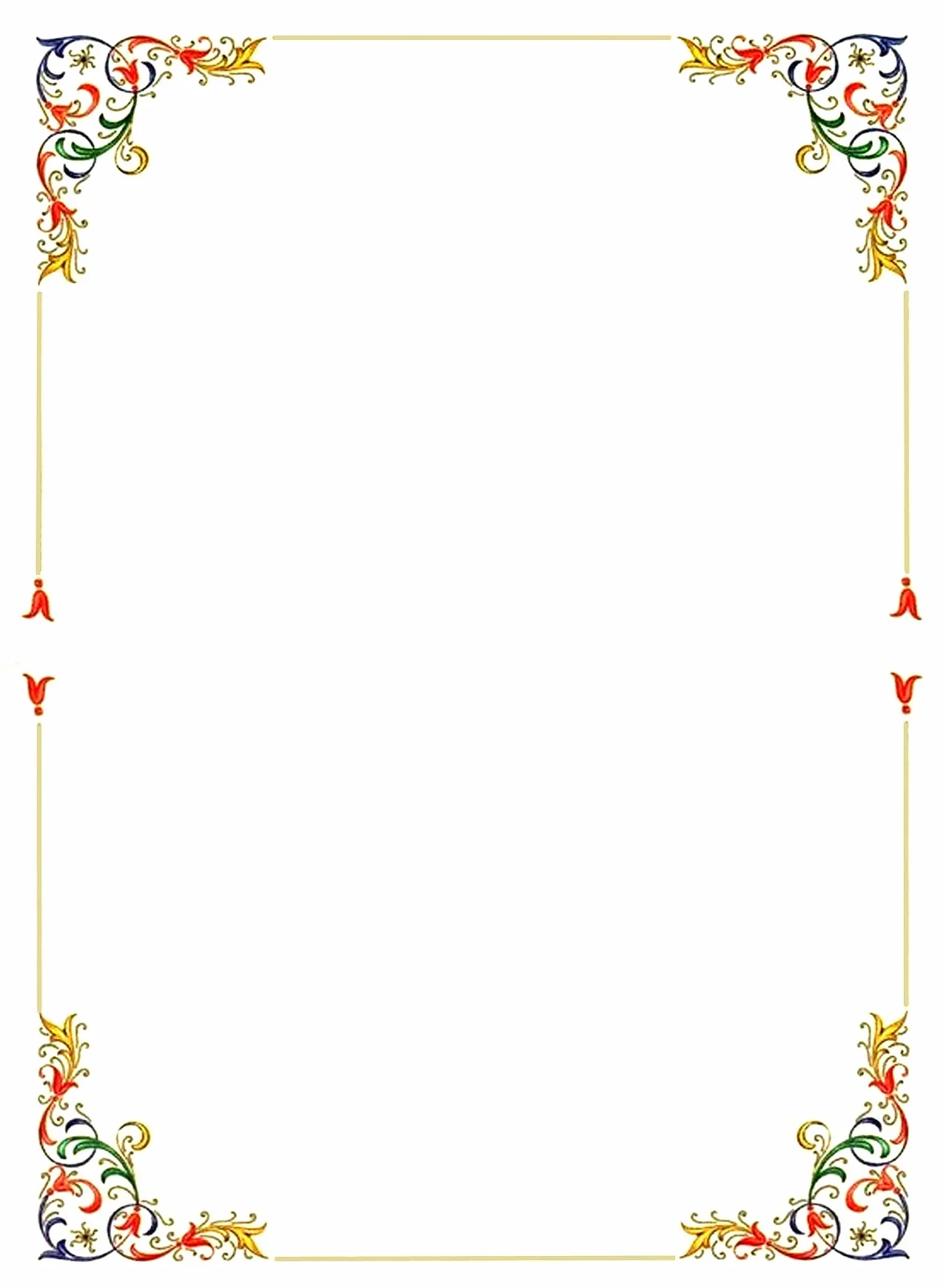 N. 10 Diplomi Carta Pergamena Formato A4 con Cornice Vintage per Stampanti Laser o Ink-Jet