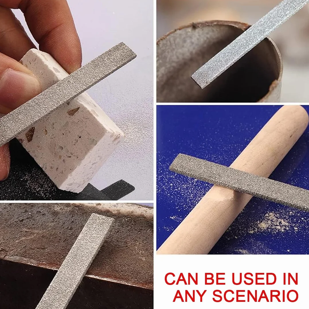 HAGNA Set Di 10 Mini Lime Diamantate Per Modellismo Con Una Spazzola,Accessori Per Stampanti 3D Per Legno, Gioielli, Metallo, Pietra,Per La Pulizia