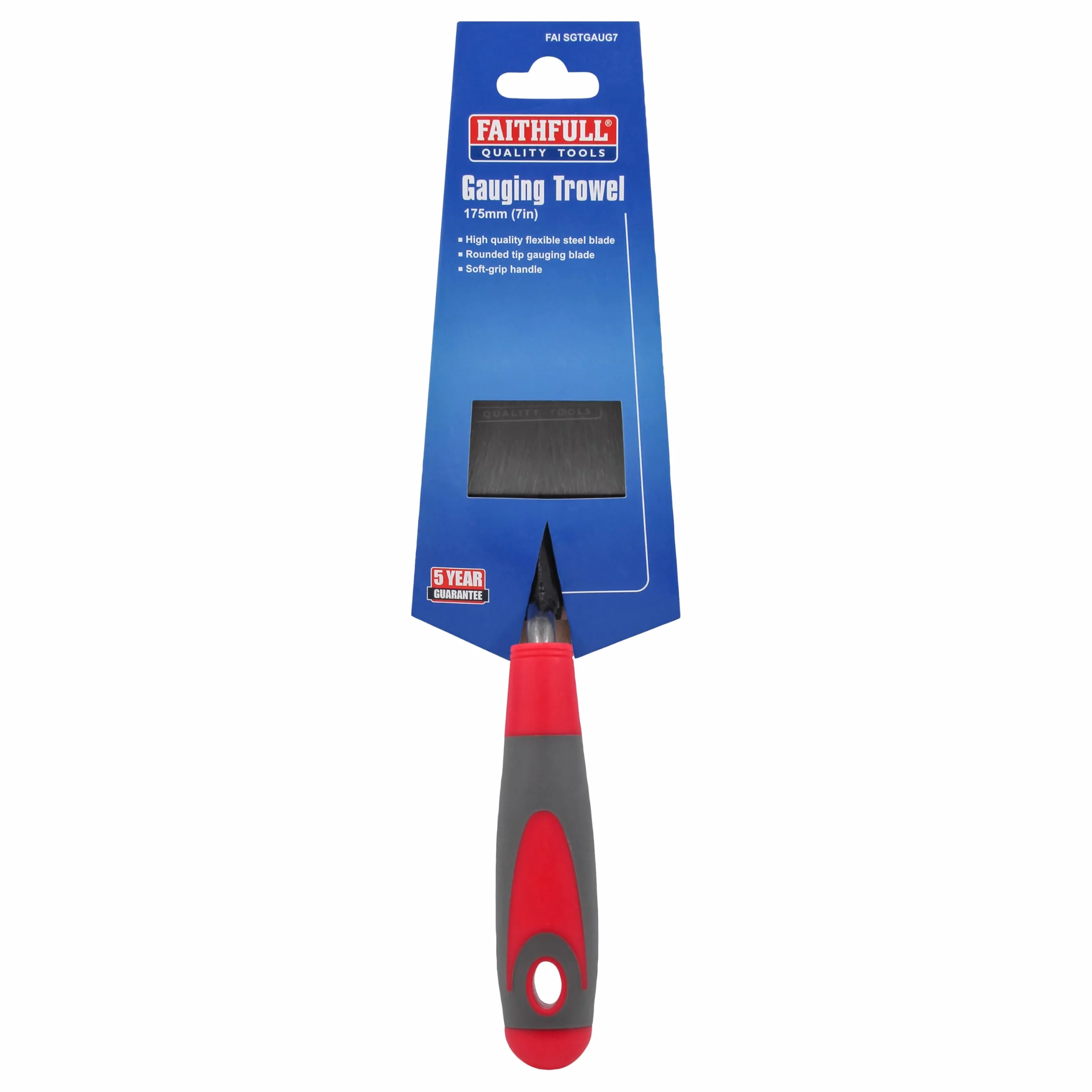 Faithfull Gauging Trowel 175mm/7in Soft Grip Handle
