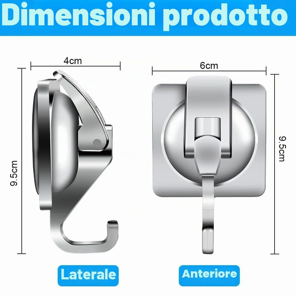 Ganci a Ventosa per Bagno Resistenti, 3 Pezzi Gancio Ventosa Forte Senza Foratura Ganci Muro per Appendere Porta Ventosa Ganci Portasciugamani con Ventosa Ganci per Asciugamani Ventosa Doccia Cucina