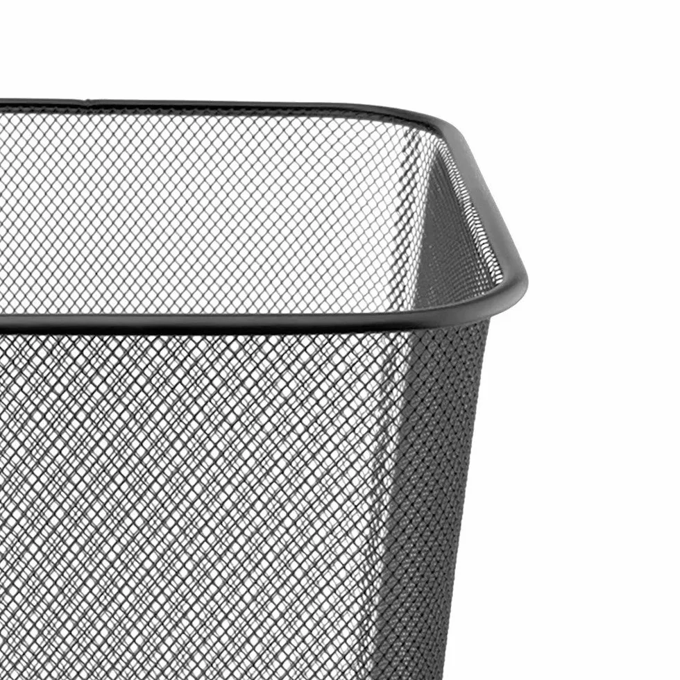Cestino Carta 18L Nero per Ufficio Scrivania Camera Letto