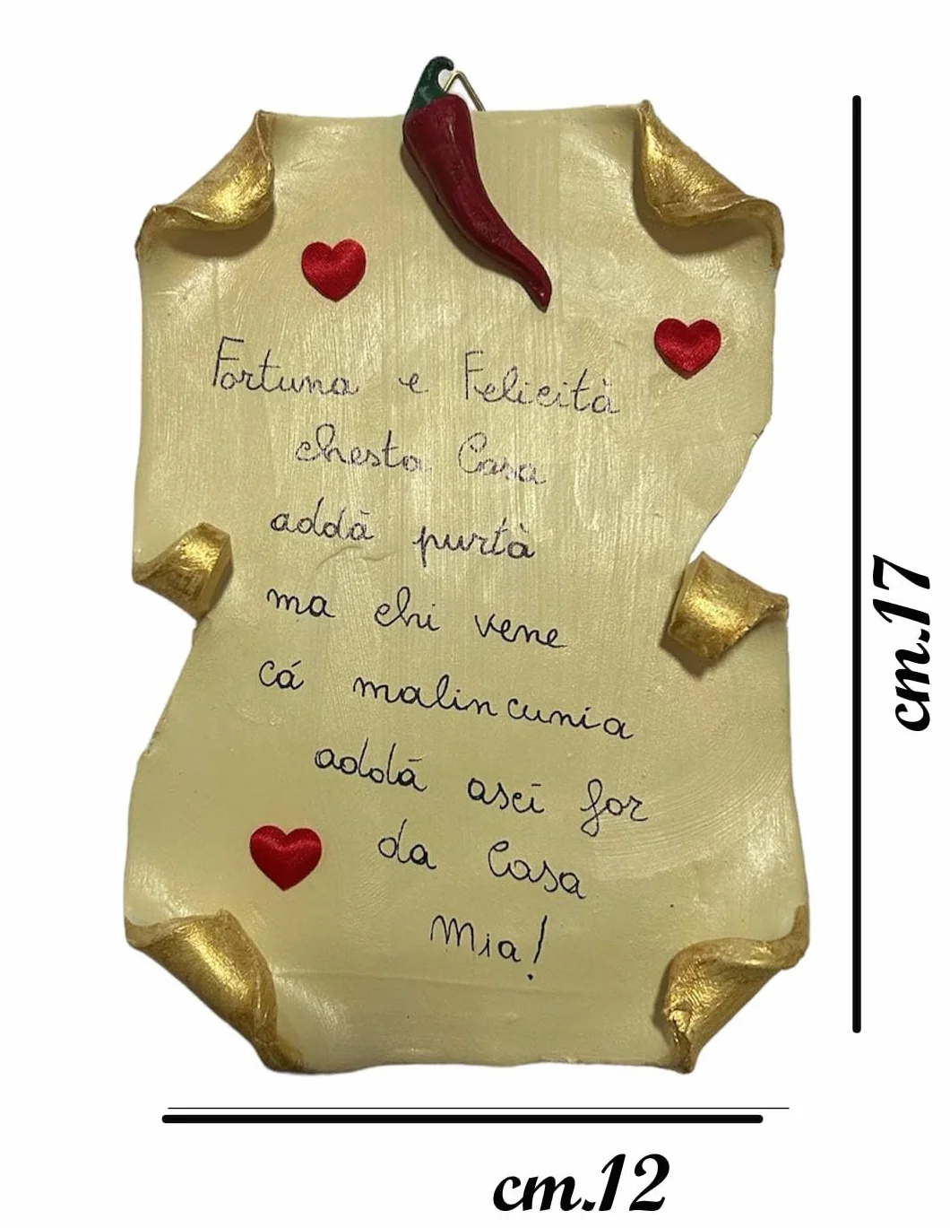 Pergamene da appendere Personalizzabili in Ceramica Fatte a Mano Made in Italy (Pergamena 1)