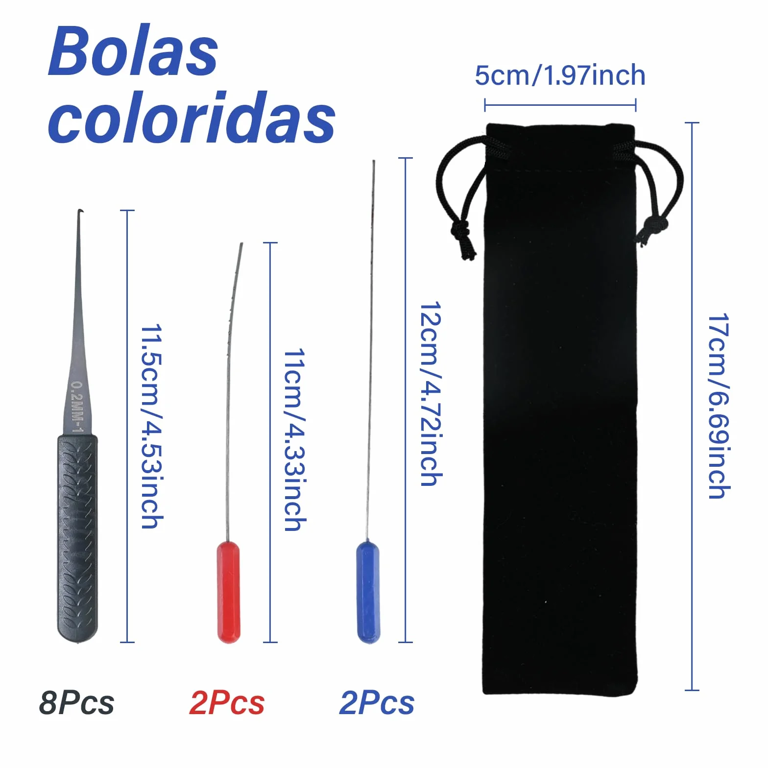 12 Pezzi Estrattore Chiave Spezzata Set, Strumento Manuale In Acciaio Inossidabile, Grimaldello Universale Per Serrature Lockpicking, Borsa Nera Riparazione Manutenzione
