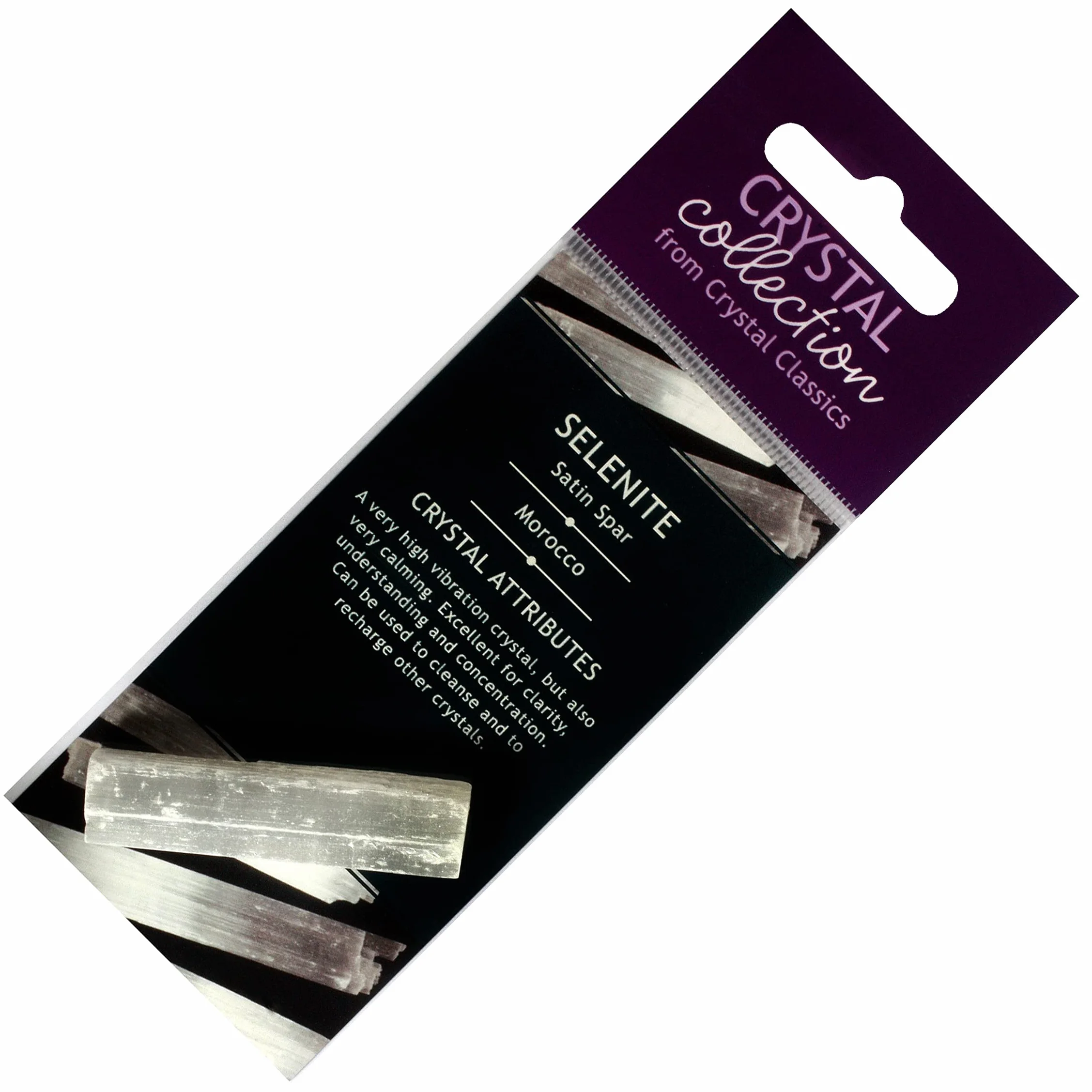 Cristallo di selenite CrystalAge Naturale per meditazione calmante rilassante