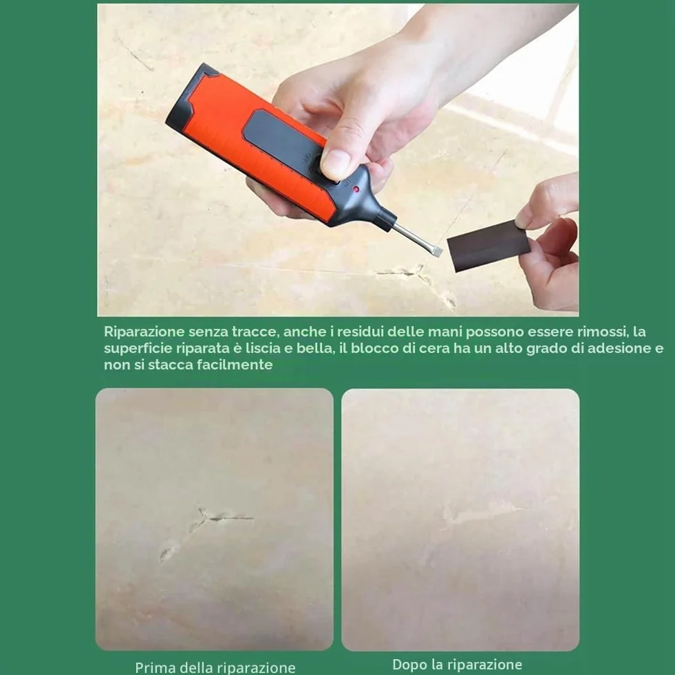 Set di strumenti per riparazione di piastrelle in ceramica Kit di riparazione per graffi Kit di riparazione per crepe Kit di riparazione per pavimenti Fai-da-te Kit di riparazione per fissare graffi e