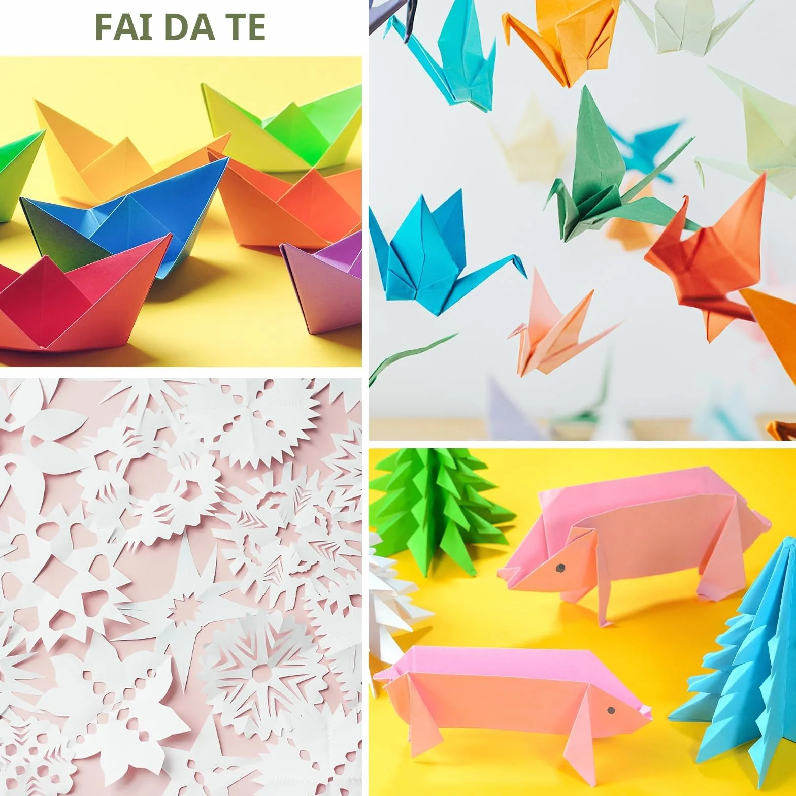 CRESZZLE 200 Fogli Cartoncini Colorati A4 70g, 20 Colori Carta per Origami 297x210mm