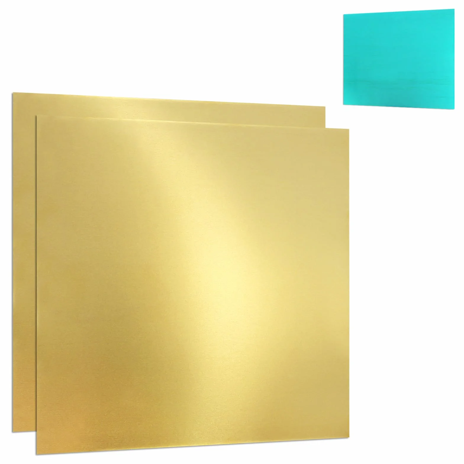 2 pezzi Fogli di Ottone, 15,2 x 15,2 cm, spessore 1 mm Piastra in ottone, nessun graffio, piastre d'ottone attaccate con pellicola