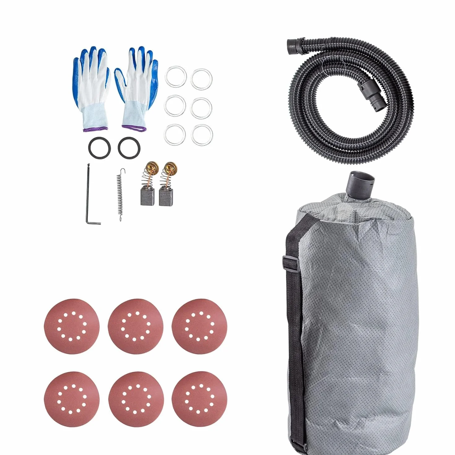 VEVOR Levigatrice per Cartongesso 850W, Velocità 800-1750 giri/min, Impugnatura Estensibile, LED, Tubo Polvere
