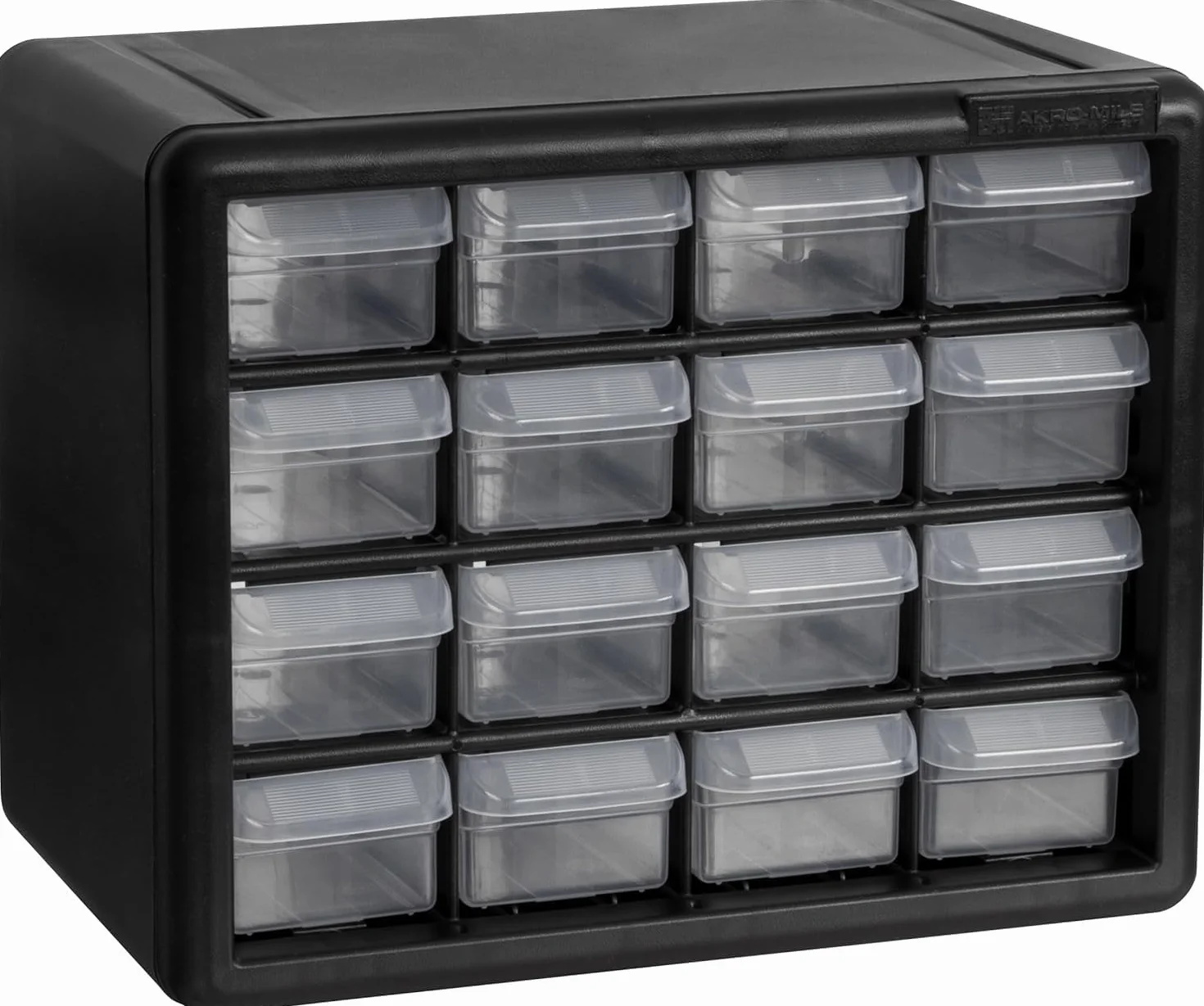 Akro-Mils 10116 16-Drawer Plastic Storage Cabinet 26,7 cm W x 16 cm D x 21,6 cm H Black