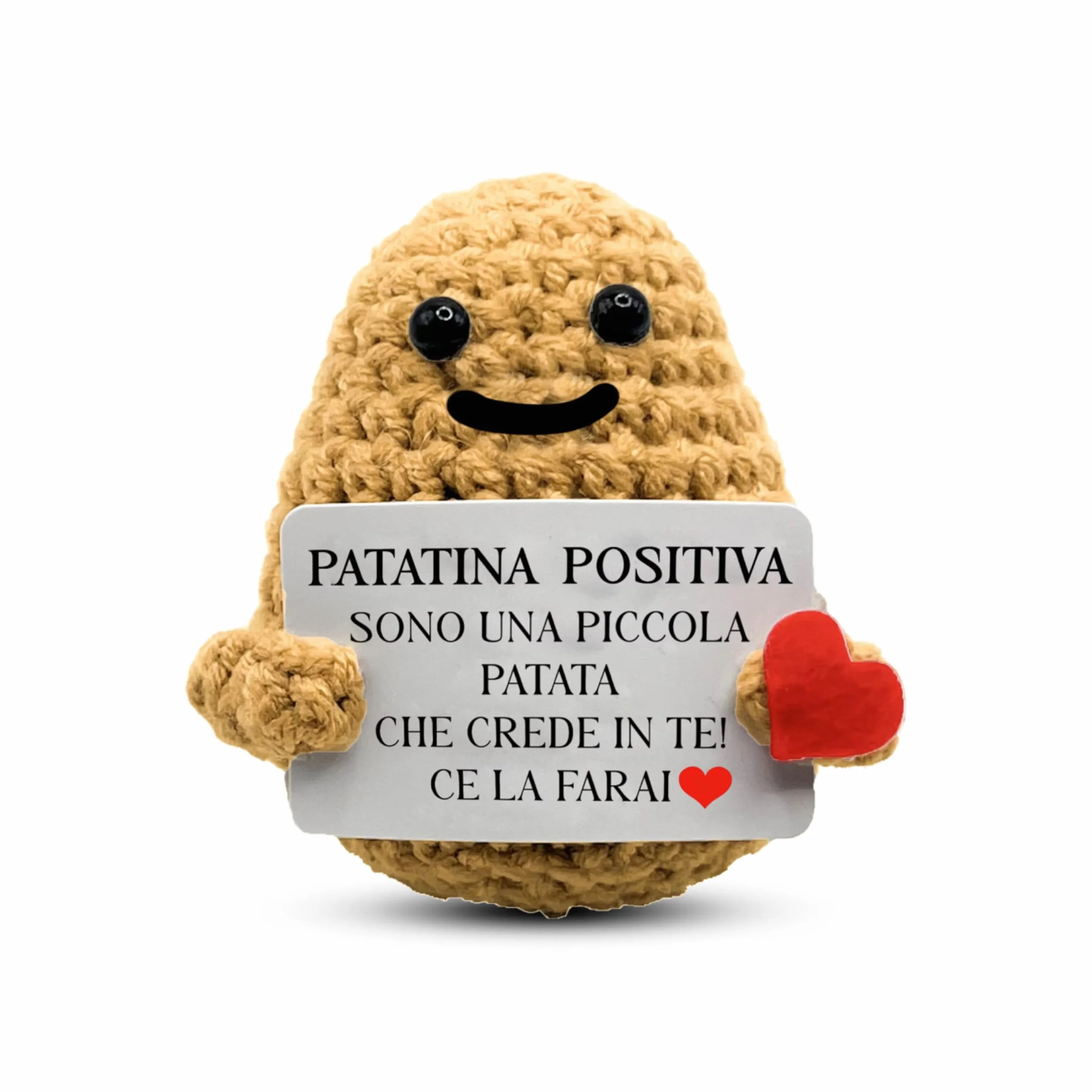 BigDaddy Patatina Positiva Peluche Patata Portafortuna Motivazionale Regalo Originale