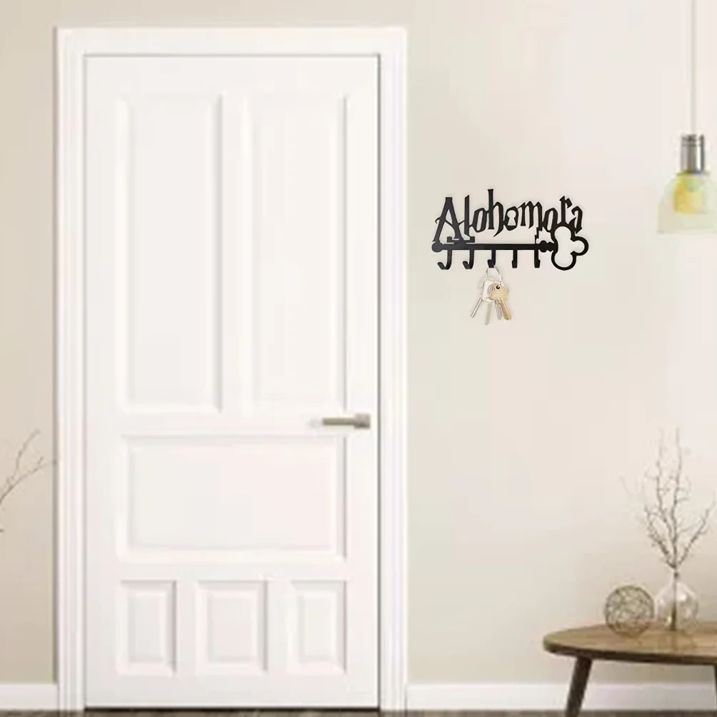 Portachiavi in Metallo Halloween con 5 Ganci Iron Art Murale Appendiabiti Organizzatore per Cappelli Porta Asciugamani Decorazione Ingresso