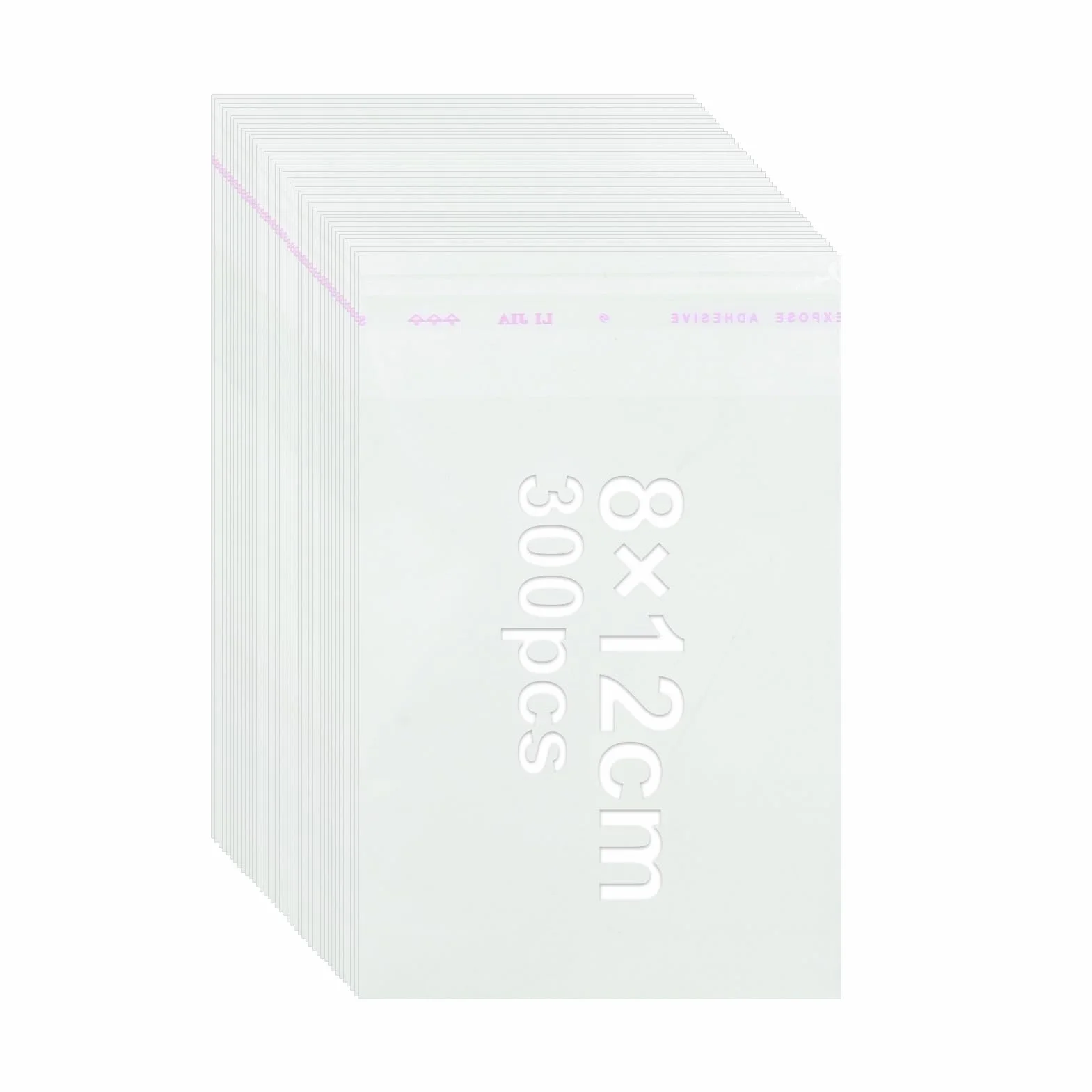 400 Bustine Trasparenti Adesive 8x12cm, Sacchetti Cellophane Ziplock per Alimenti, Caramelle e Biscotti, Alta Trasparenza e Multiuso