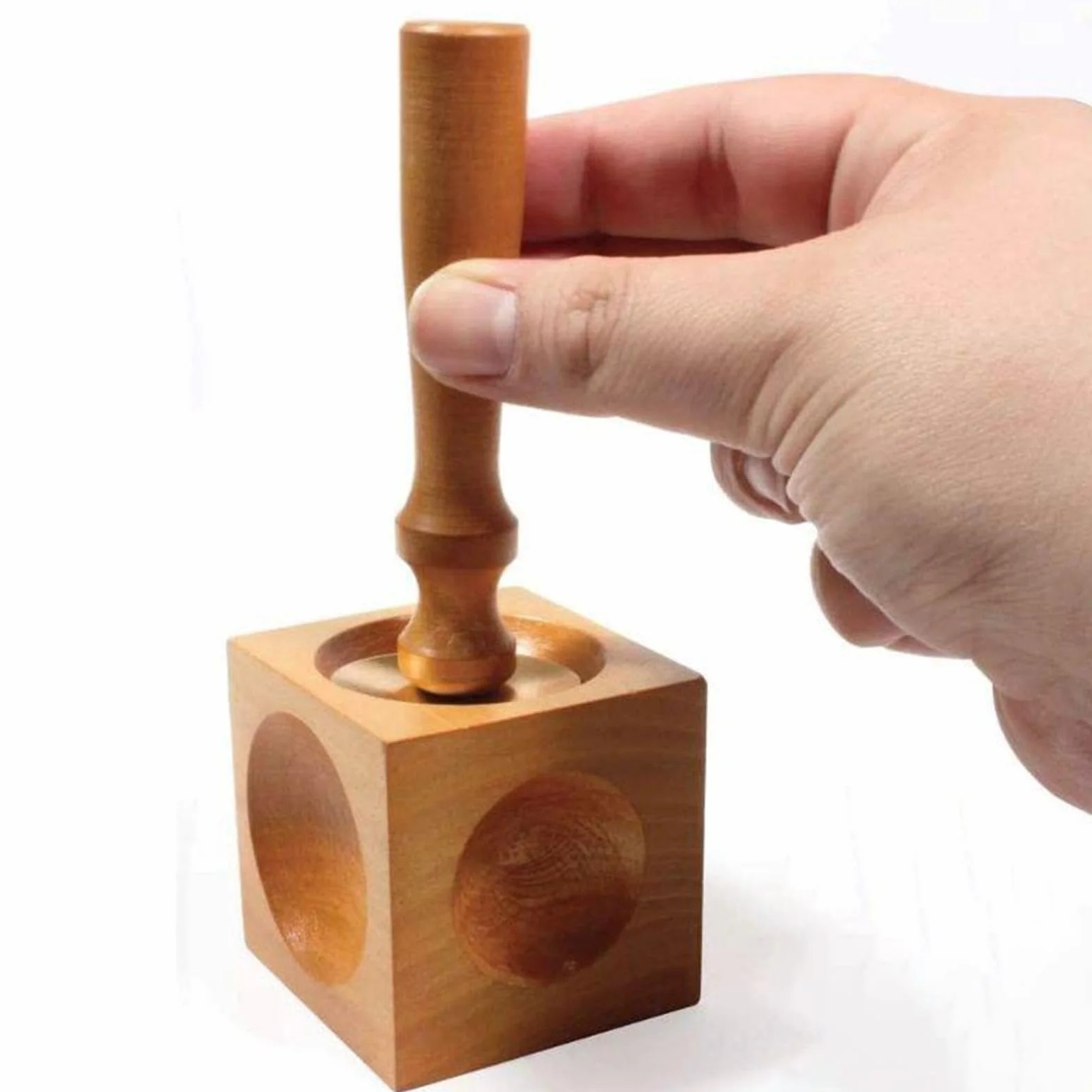 Set di punzoni e Blocchi di dapping Quadrati in Legno, per la creazione di Gioielli, formatura di Metalli, Set di dapping di Gioielli per concavo