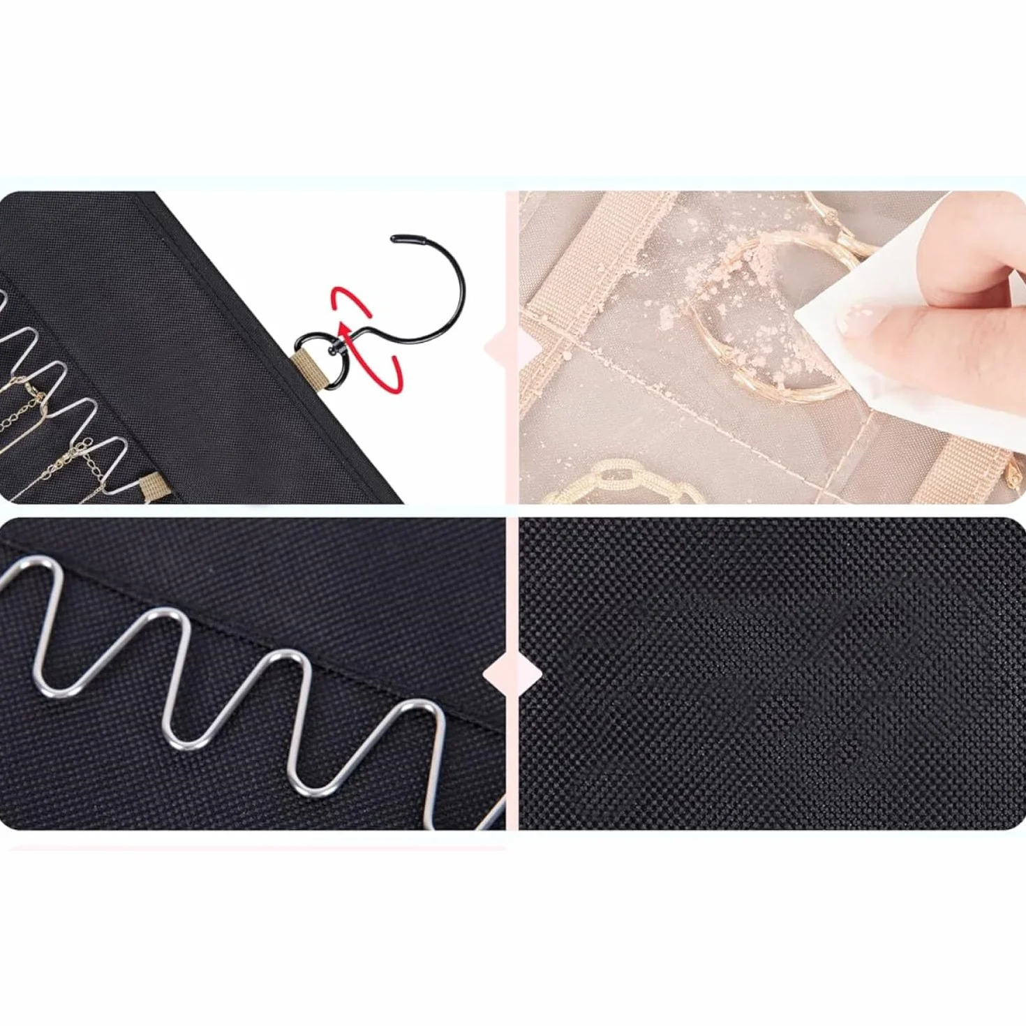 Jewelry Organizer per Armadio, Porta Orecchini da Appendere, Appendi Gioielli Donna Muro