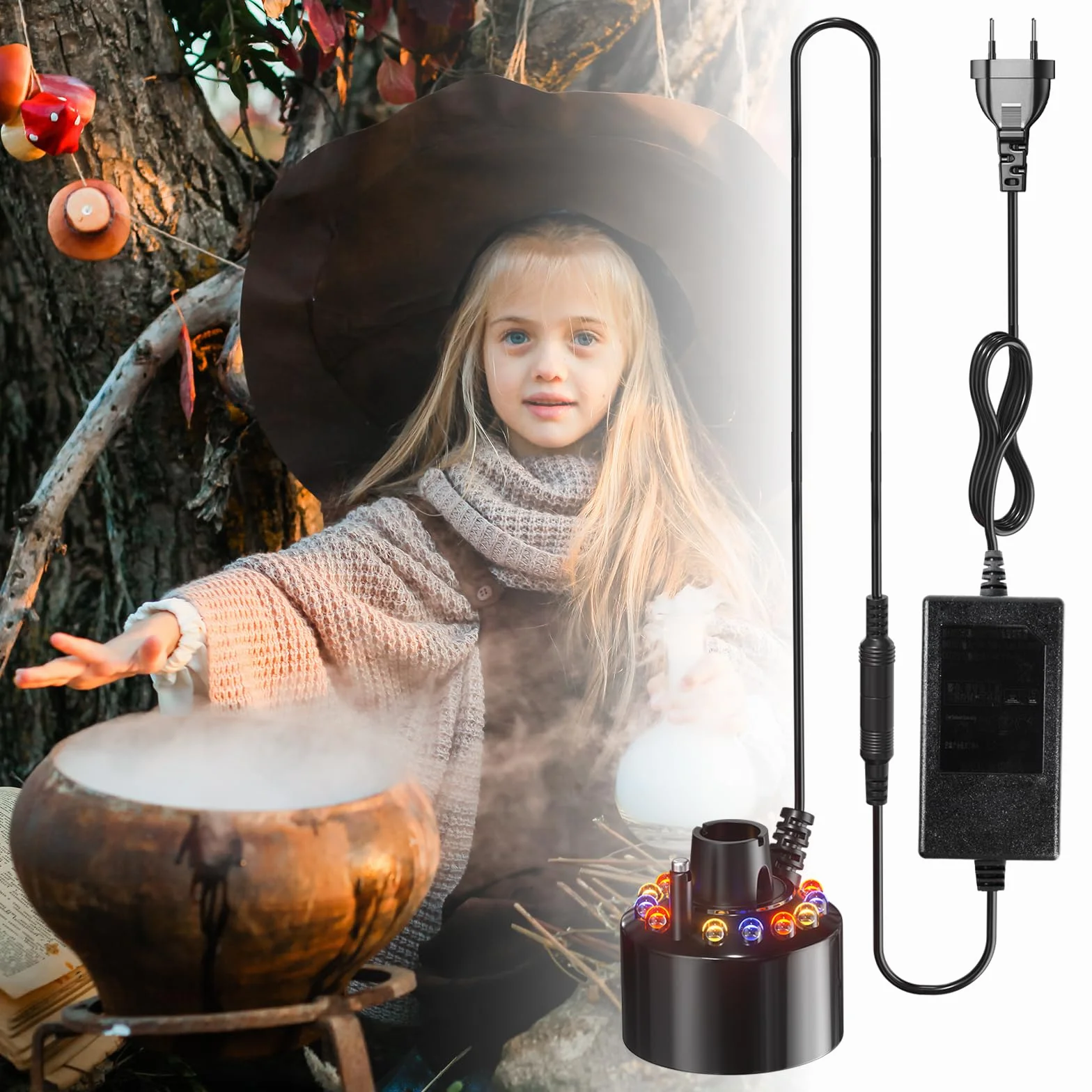 DoRight Nebbia Creatore RGB Fogger Nebulizzatore ad Ultrasuoni 110-240V 12 LED