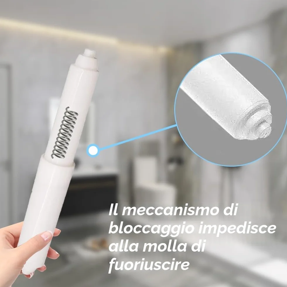 Porta Carta Igienica, 2 Pezzi Portarotoli in Plastica, Rulli Porta Carta Igienica, Supporti per Carta Igienica, Con Molla, per Rotolo di Carta Igienica