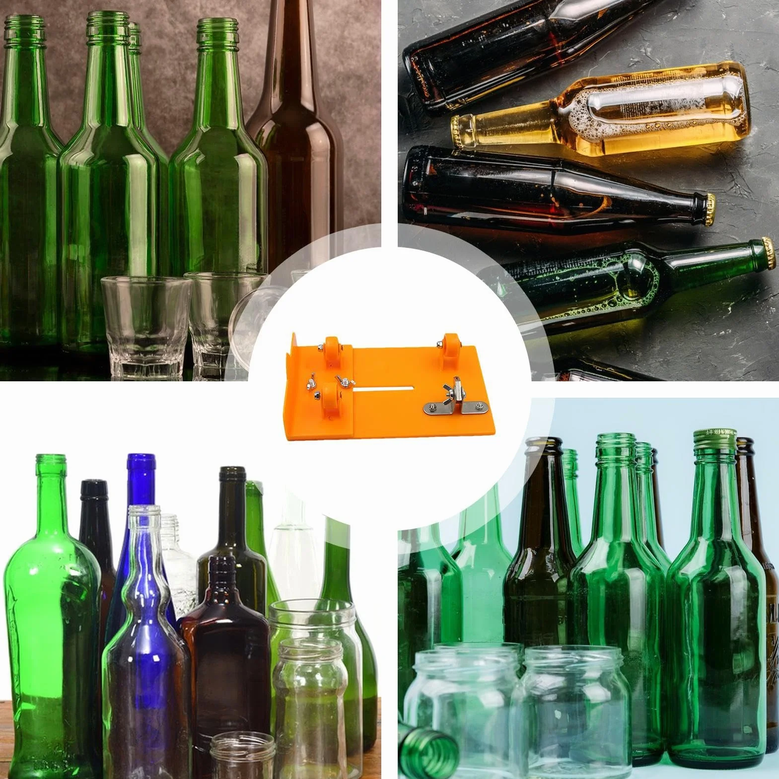 Strumento per tagliare bottiglie di birra, taglierino per bottiglie di vetro | Tagliavetro creativo - Taglierina precisa per bottiglie di birra e vino, utensile da taglio per bottiglie rotonde Strumen