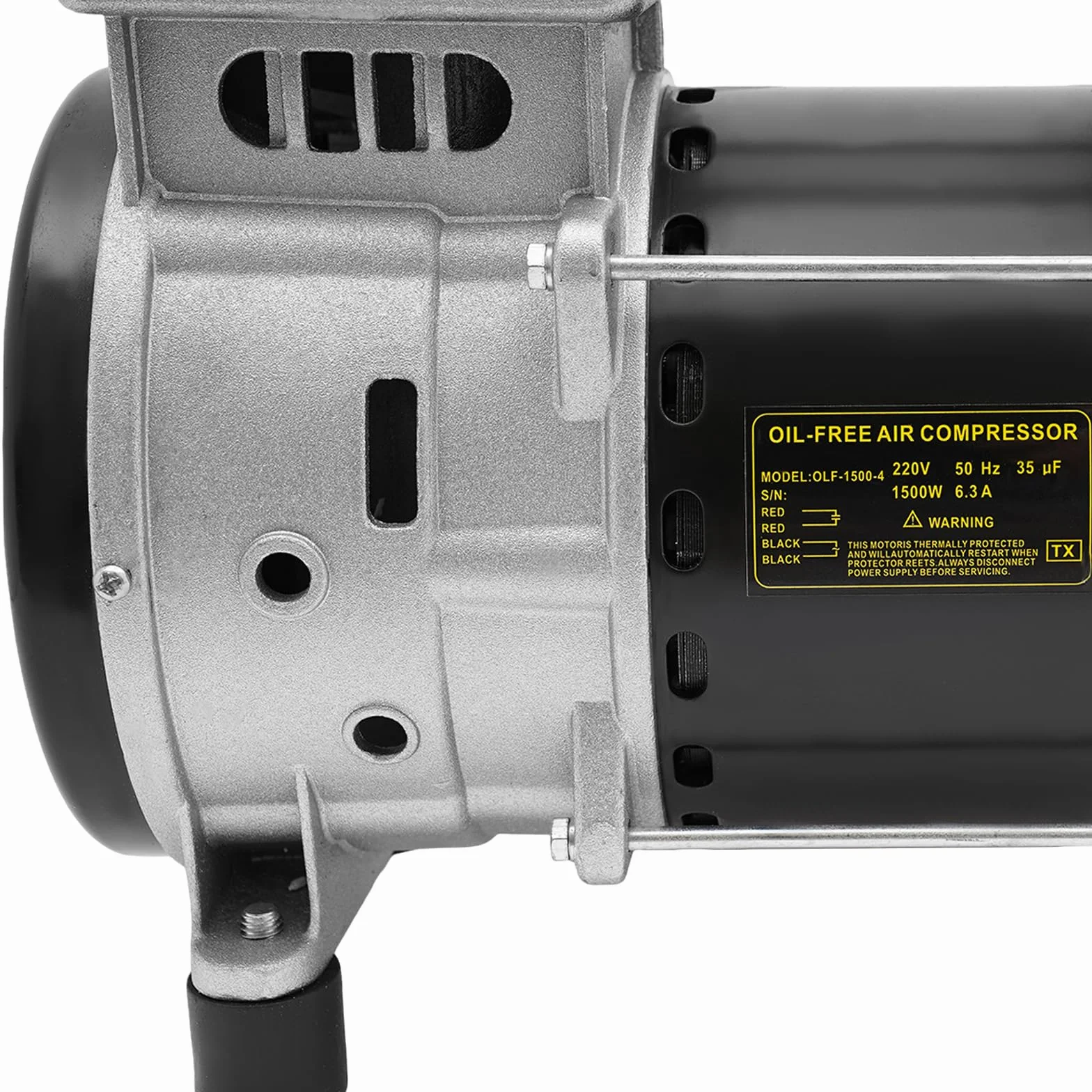 1500 W, testa della pompa, 220 V, 2800 giri/min, motore in rame puro con 2 silenziatori esterni e 4 piedini ammortizzanti, silenzioso, eccellente dissipazione del calore