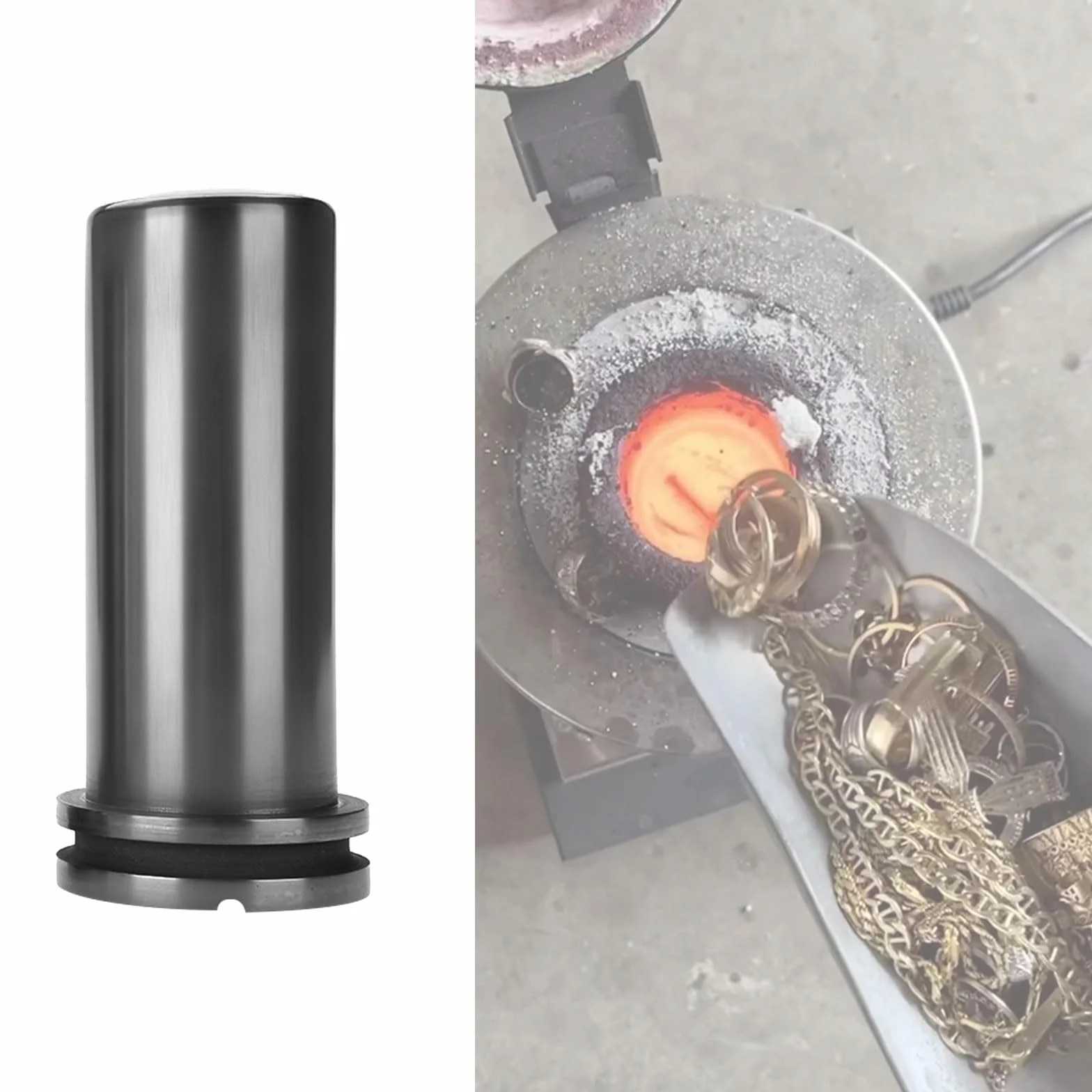 Crogiolo in grafite, 1 kg, 2 kg, 3 kg, stampo per lingotto di fusione oro, argento, ottone, alluminio, gioielli, forni, utensili per fusione di metalli elettrici