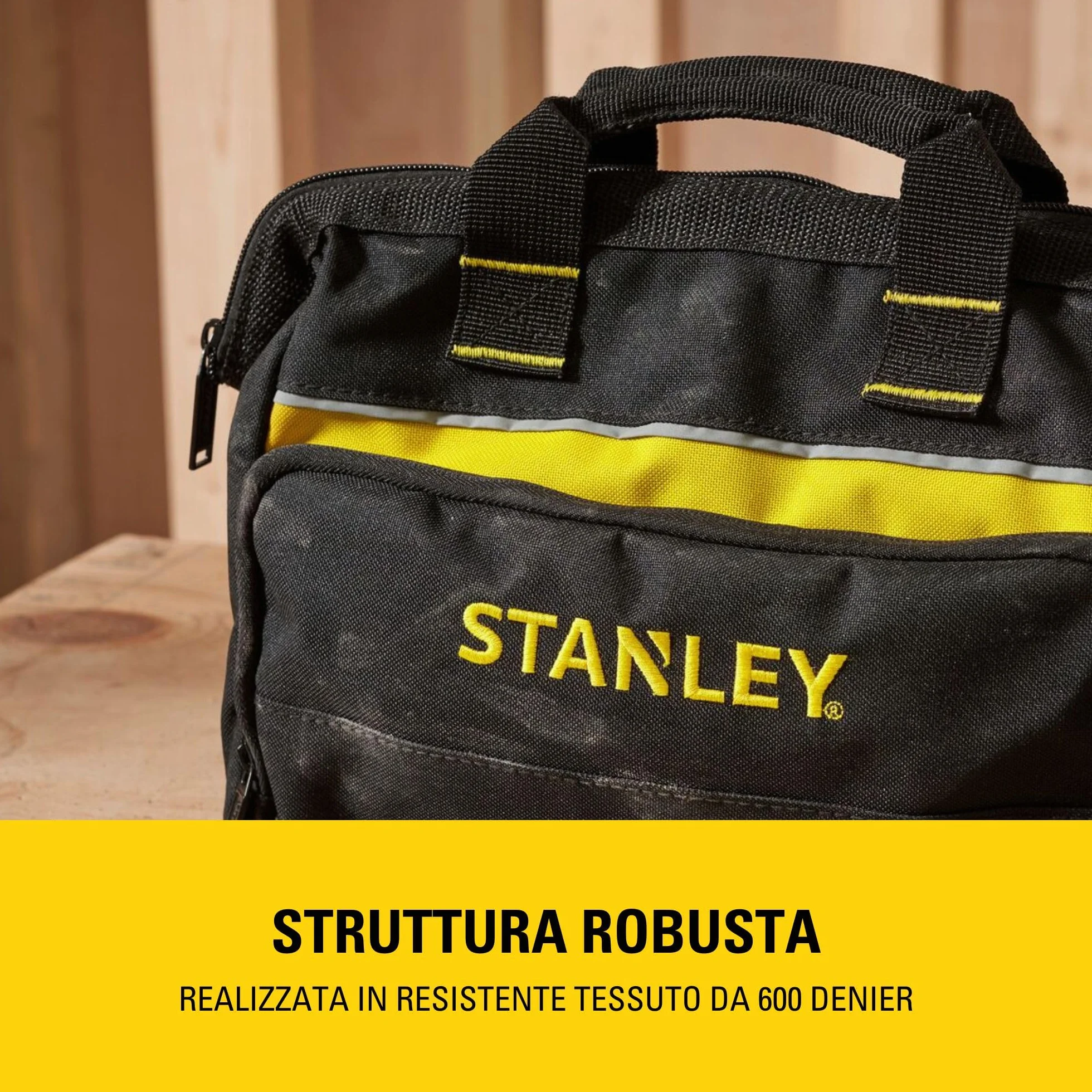 STANLEY Borsa portautensili 30 x 25 x 13 cm base rigida