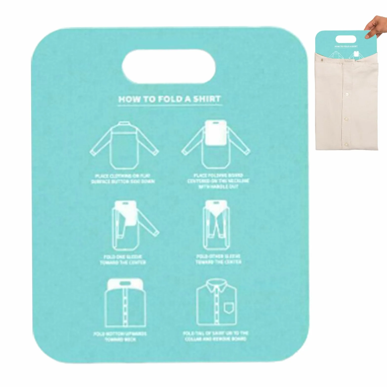 Scheda Pieghevole Della Camicia - Pannello A Cartella Camicia Regolabile | Strumento Organizzatore Di Piegatura Rapida Vestiti | Compact Thirts Follder VAY | Accessorio Per Lavanderia Per Piegatura Or