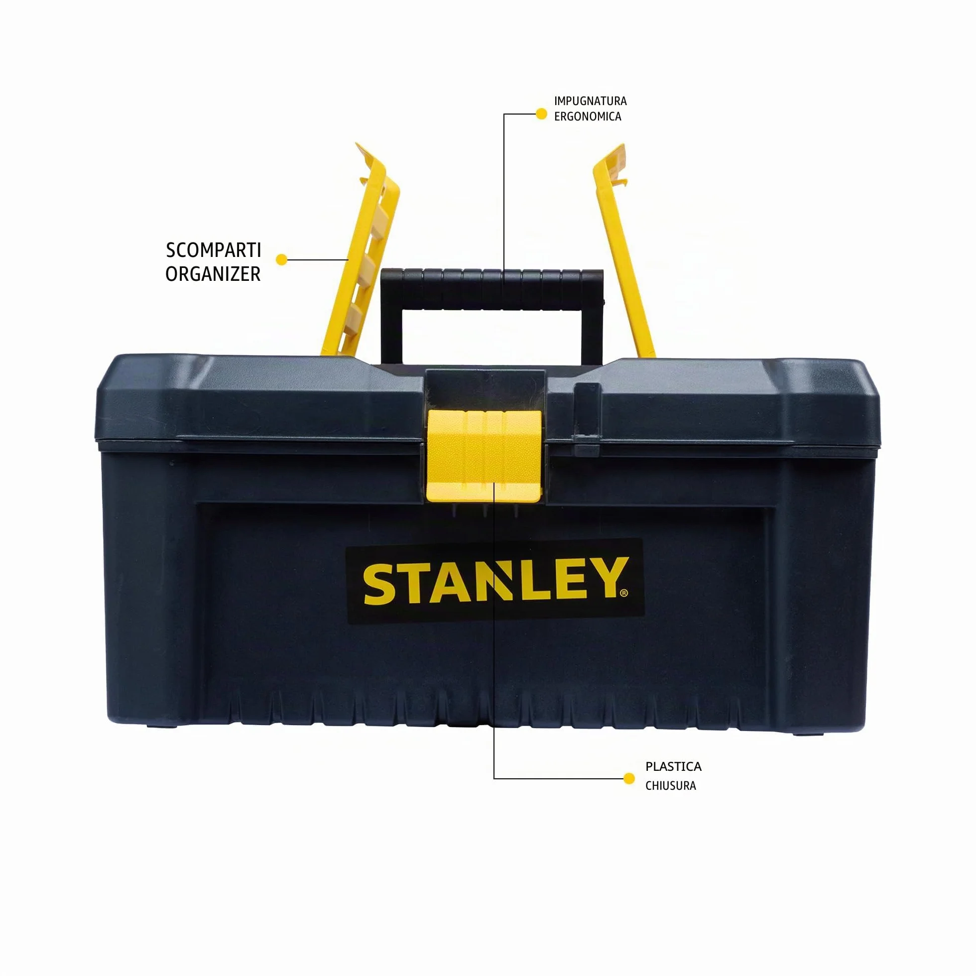 STANLEY STST1-75517 Cassetta Porta Utensili, Nero/Giallo, 16"