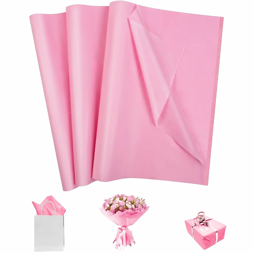 OFFCUP Carta Velina, 35 Fogli Rosa, 70 * 50CM, Per Fai da Te e Decorazioni Feste