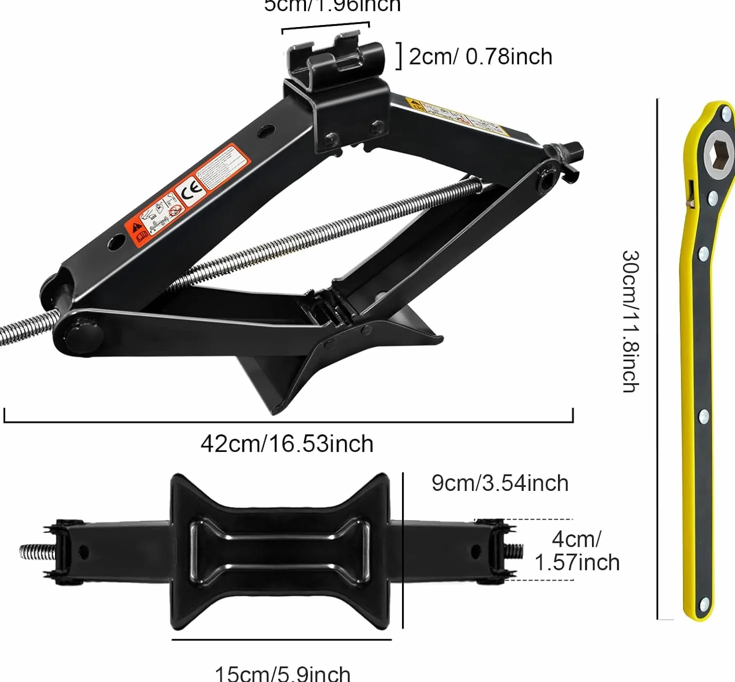 Jack dell'automobile max 2.5T a manovella per auto SUV MPV