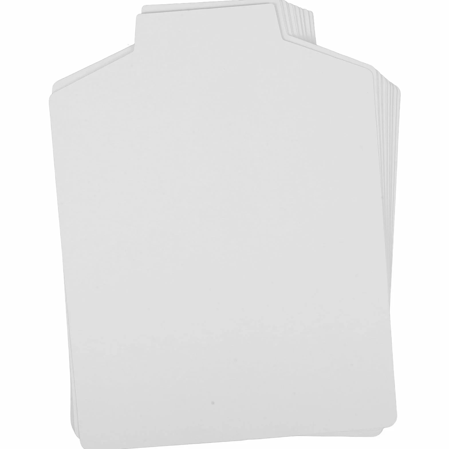 Pannello Pieghevole per Camicie in Carta Bianca, Supporto per Piegare Magliette, 26.5x35.5 Cm Angoli Arrotondati, Confezione da 20 Fogli Pratici